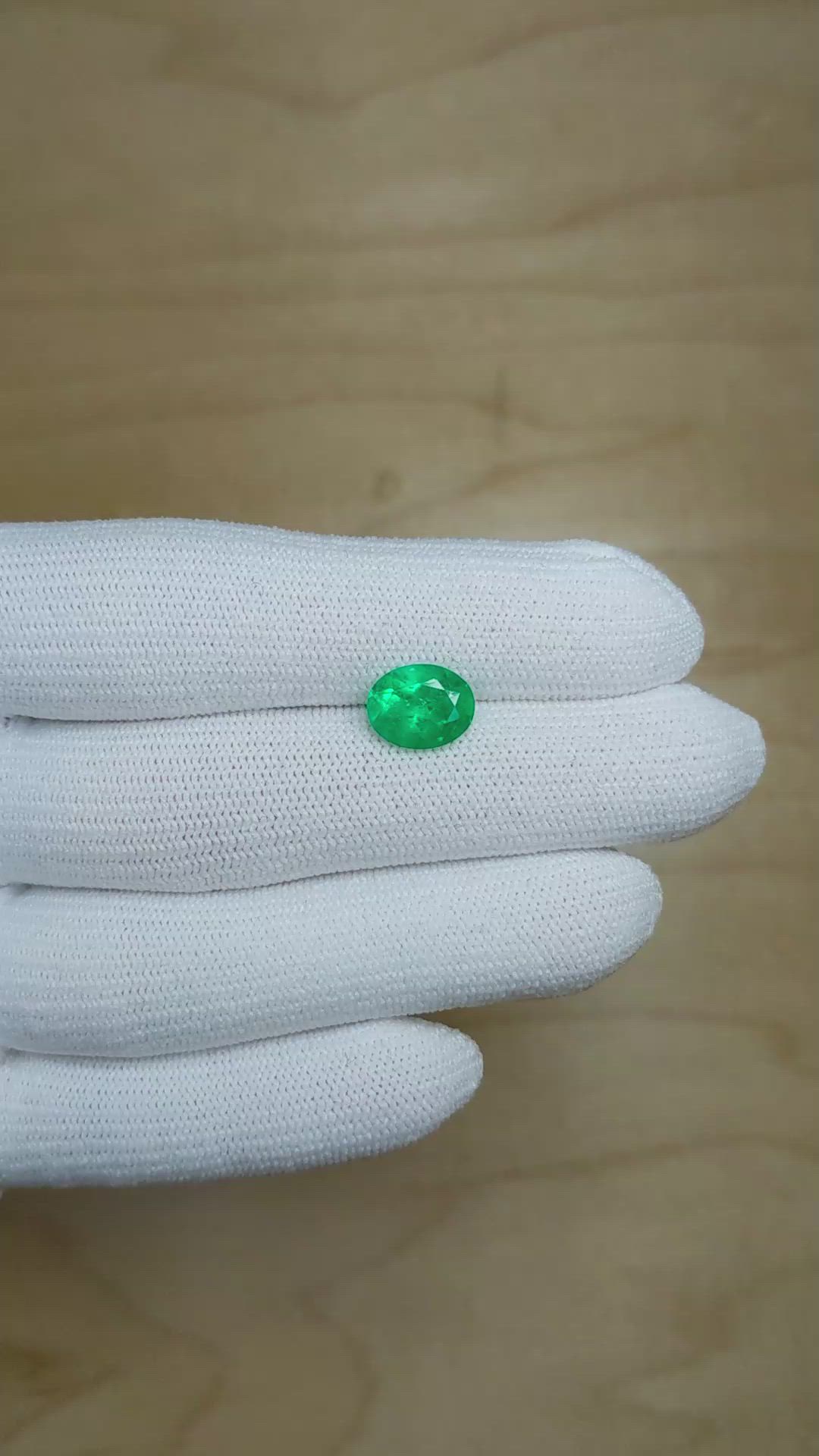 2.19 Ct. Emerald from Colombia Size Video