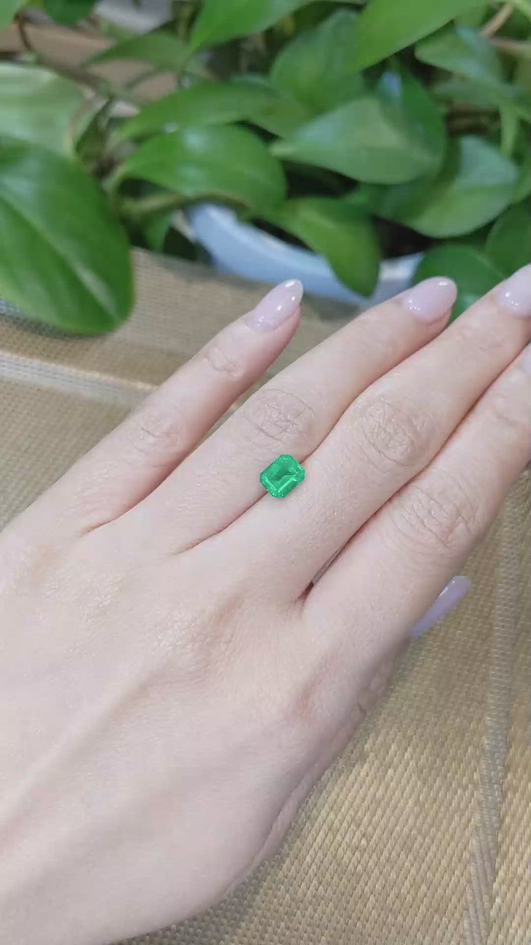 1.20 Ct. Emerald from Zambia Size Video