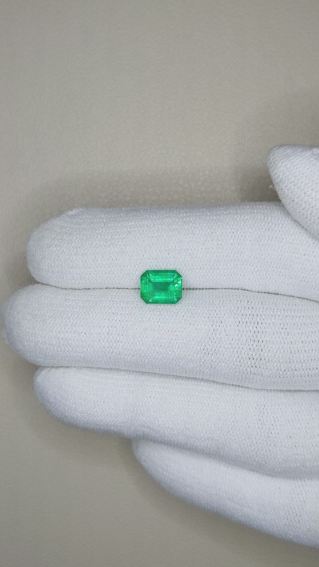 1.20 Ct. Emerald from Zambia Size Video