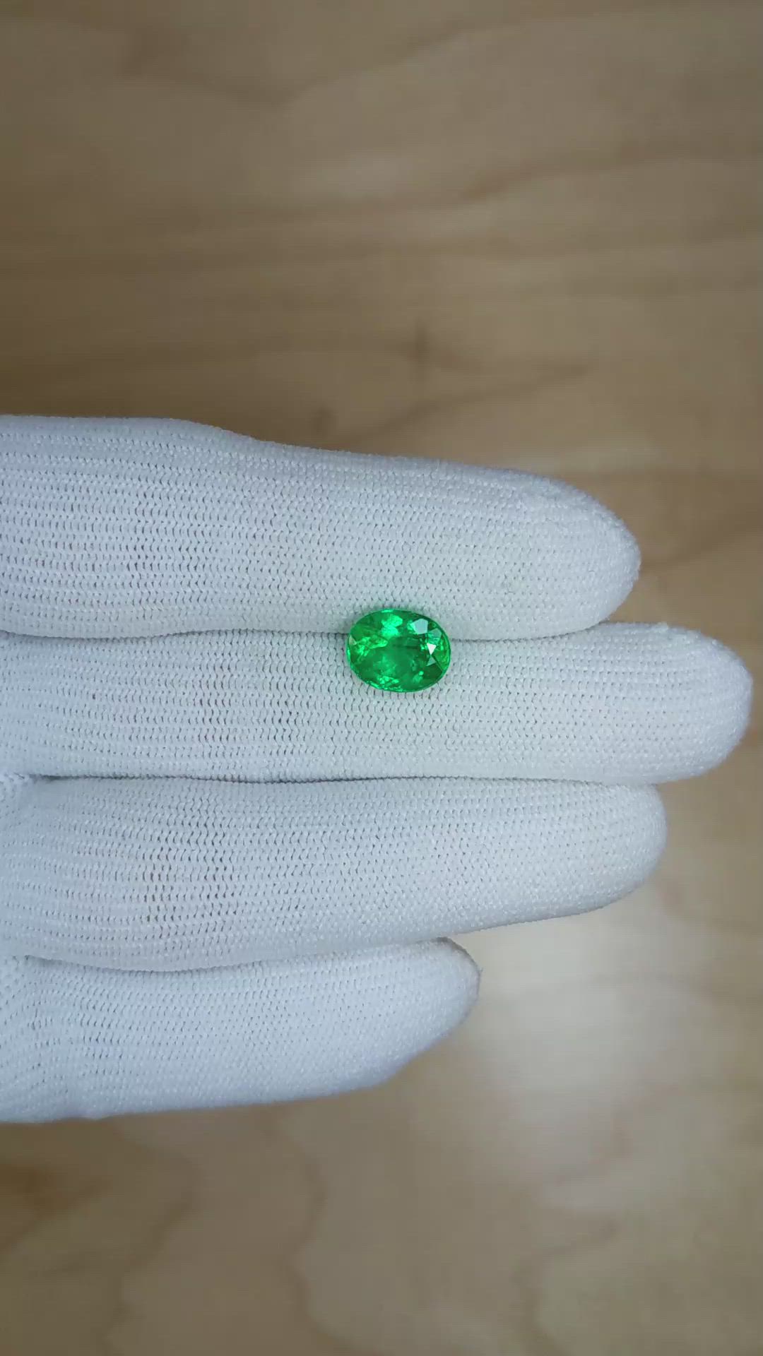 2.35 Ct. Emerald from Zambia Size Video