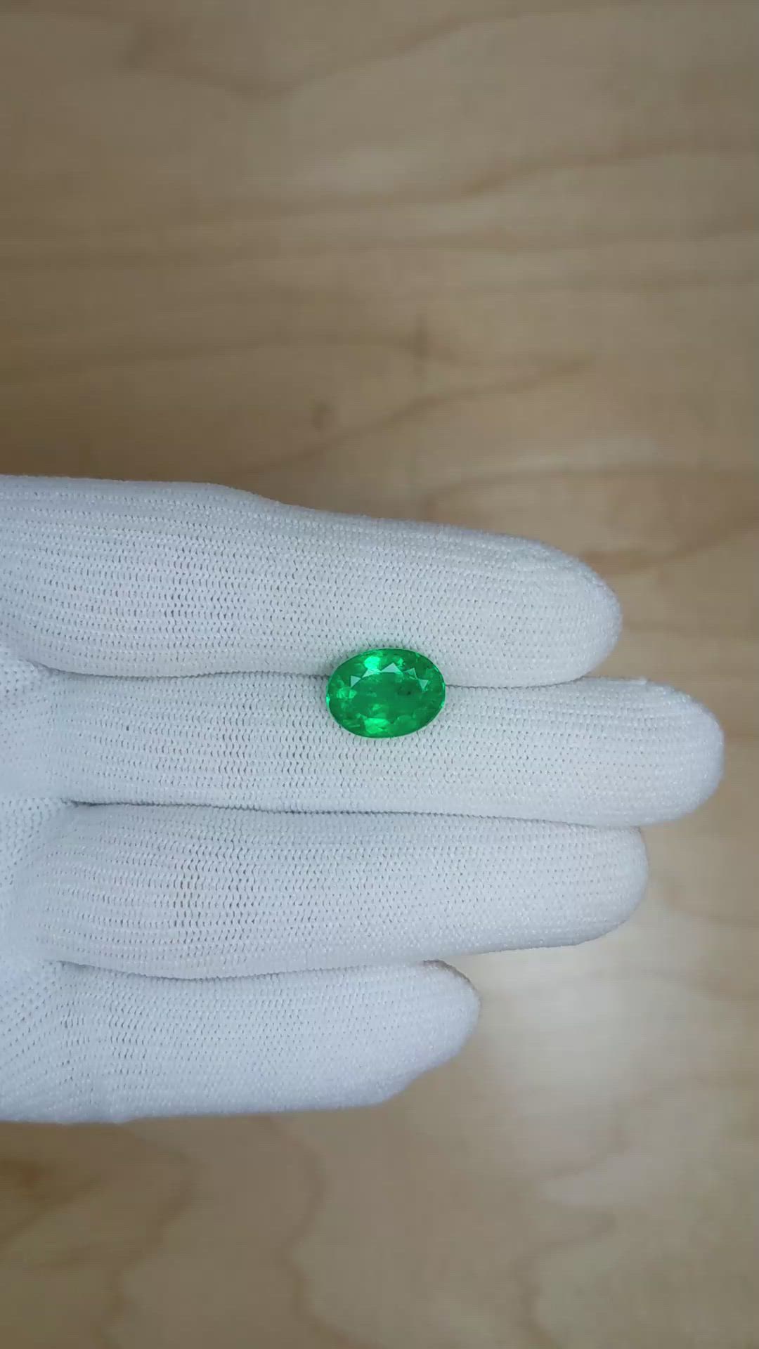 3.62 Ct. Emerald from Zambia Size Video