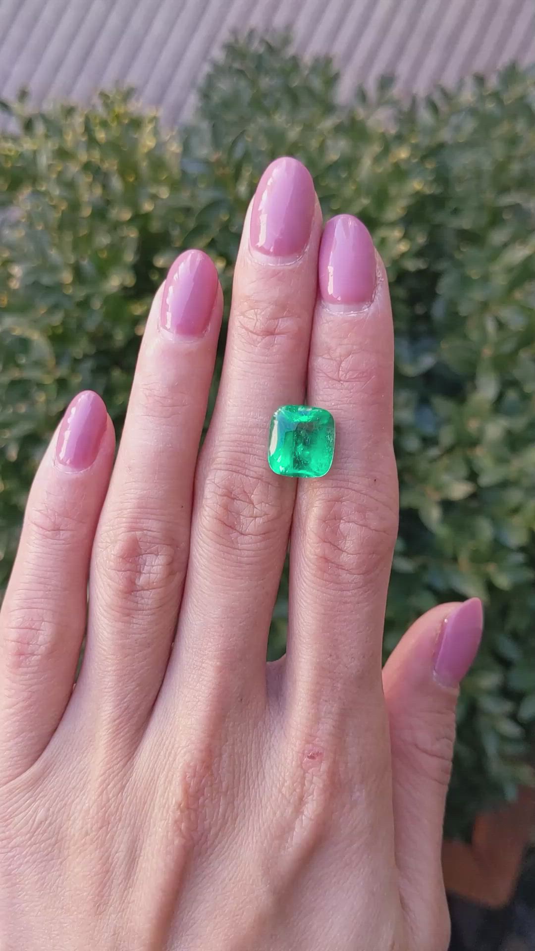 6.19 Ct. Cabochon Emerald from Colombia Size Video