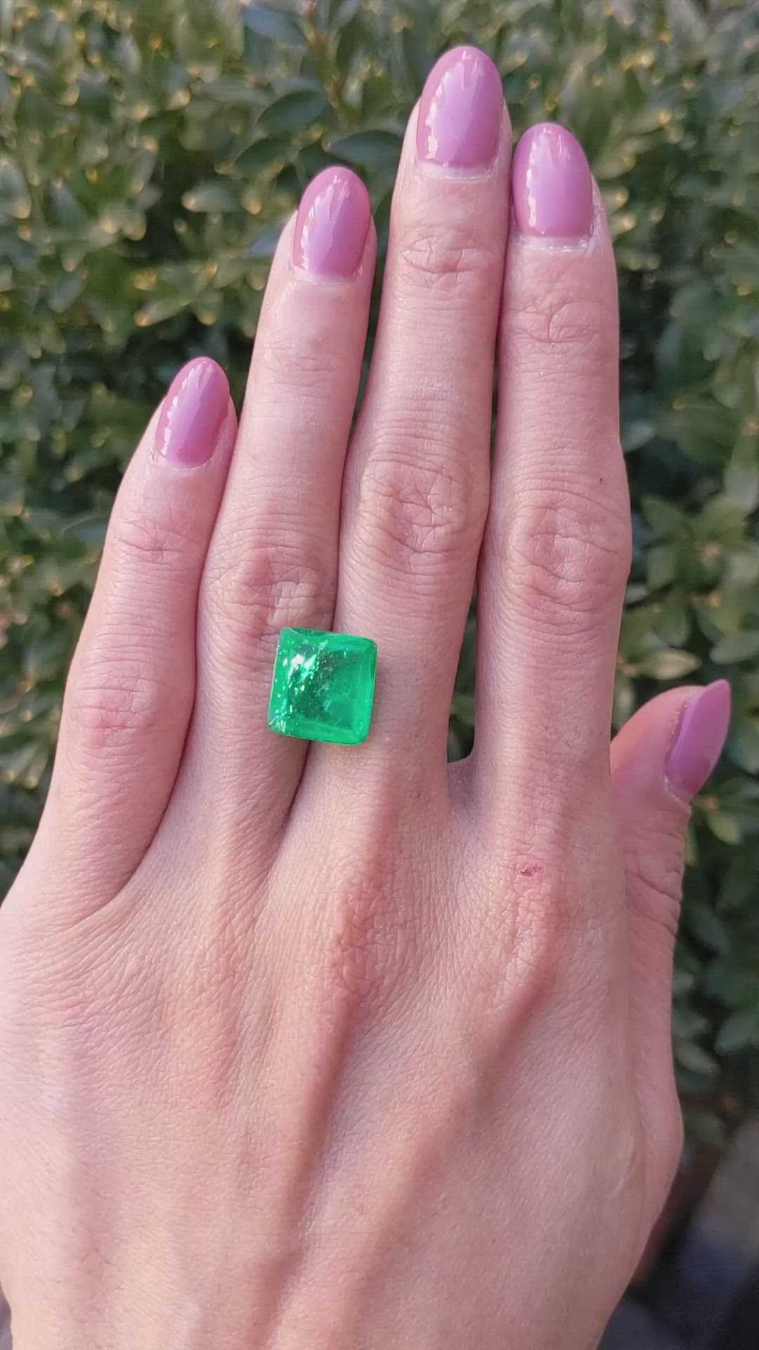 6.78 Ct. Cabochon Emerald from Colombia Size Video