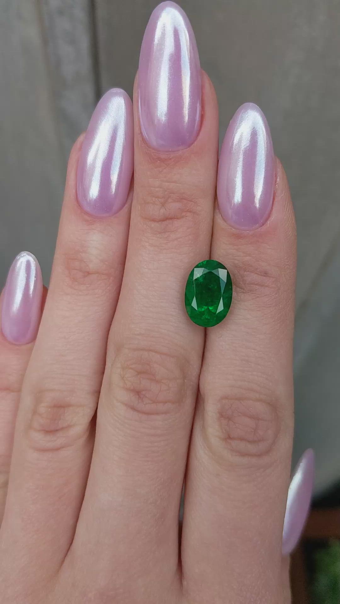 4.33 Ct. Emerald from Zambia Size Video