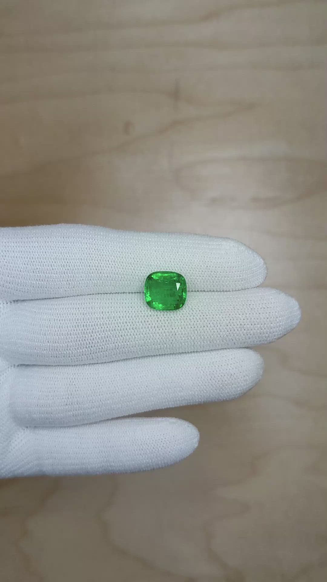 3.96 Ct. Emerald from Zambia Size Video