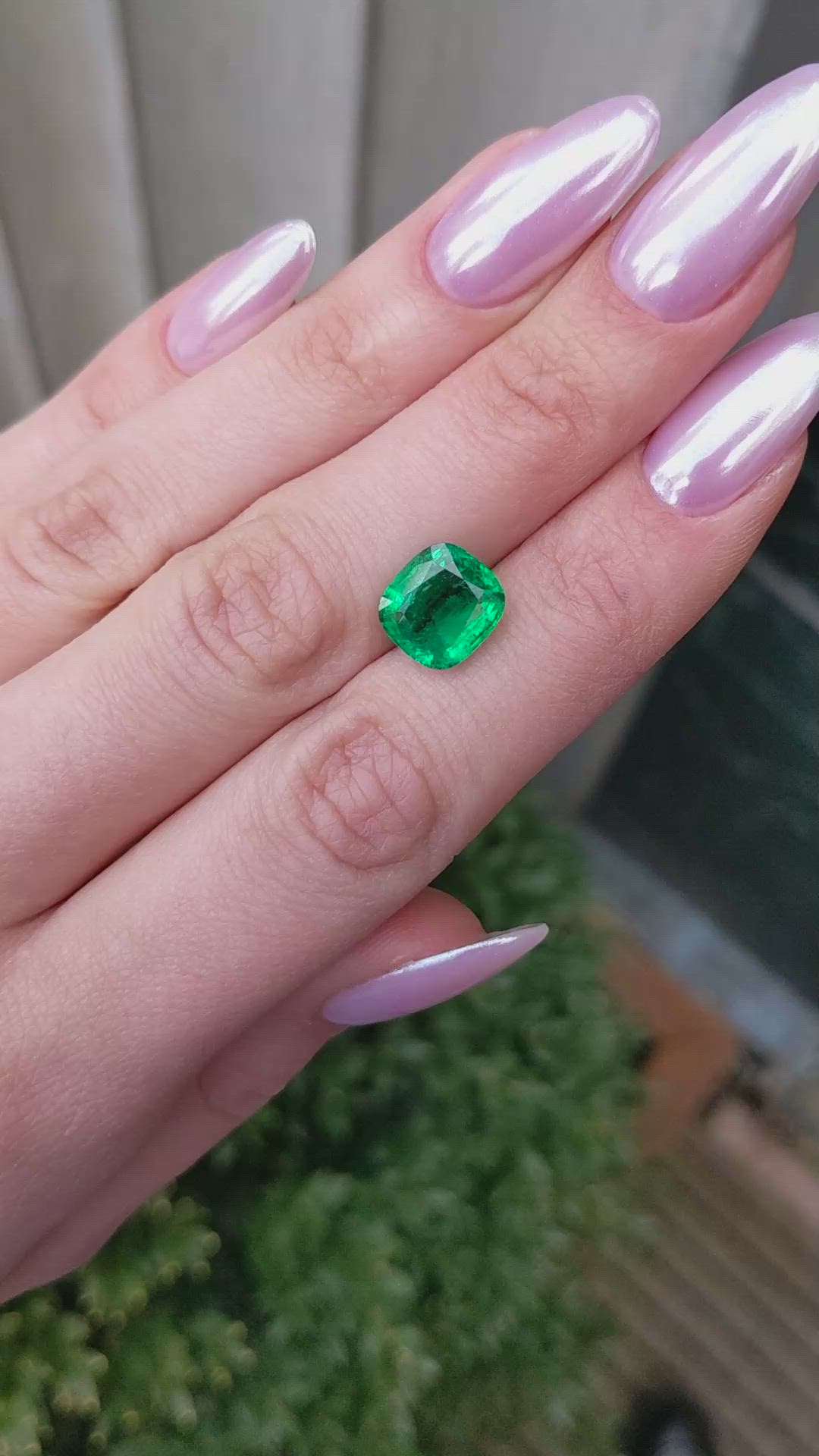 3.96 Ct. Emerald from Zambia Size Video