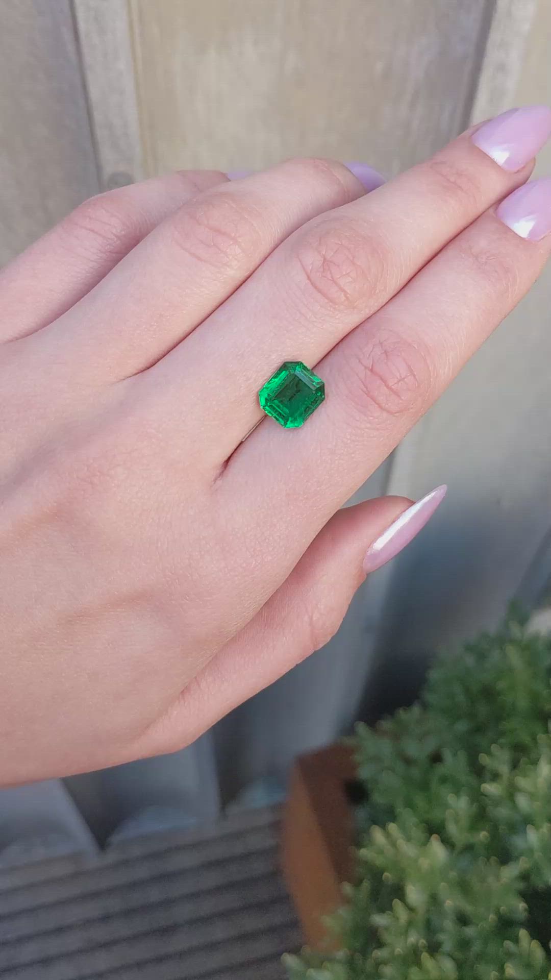 3.61 Ct. Emerald from Zambia Size Video