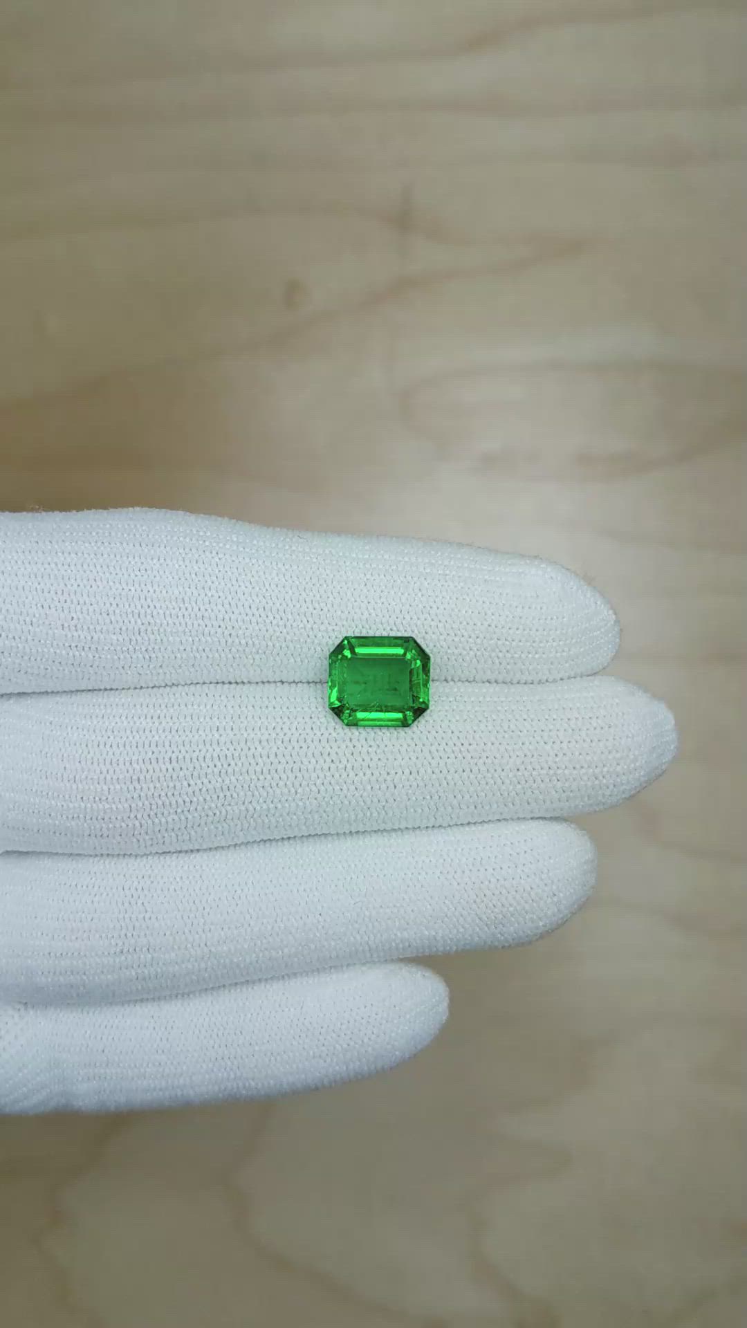 3.61 Ct. Emerald from Zambia Size Video