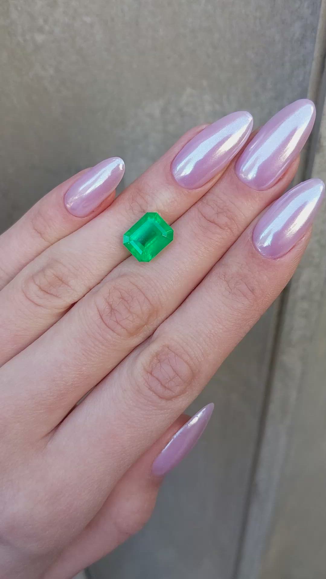 5.06 Ct. Emerald from Zambia Size Video