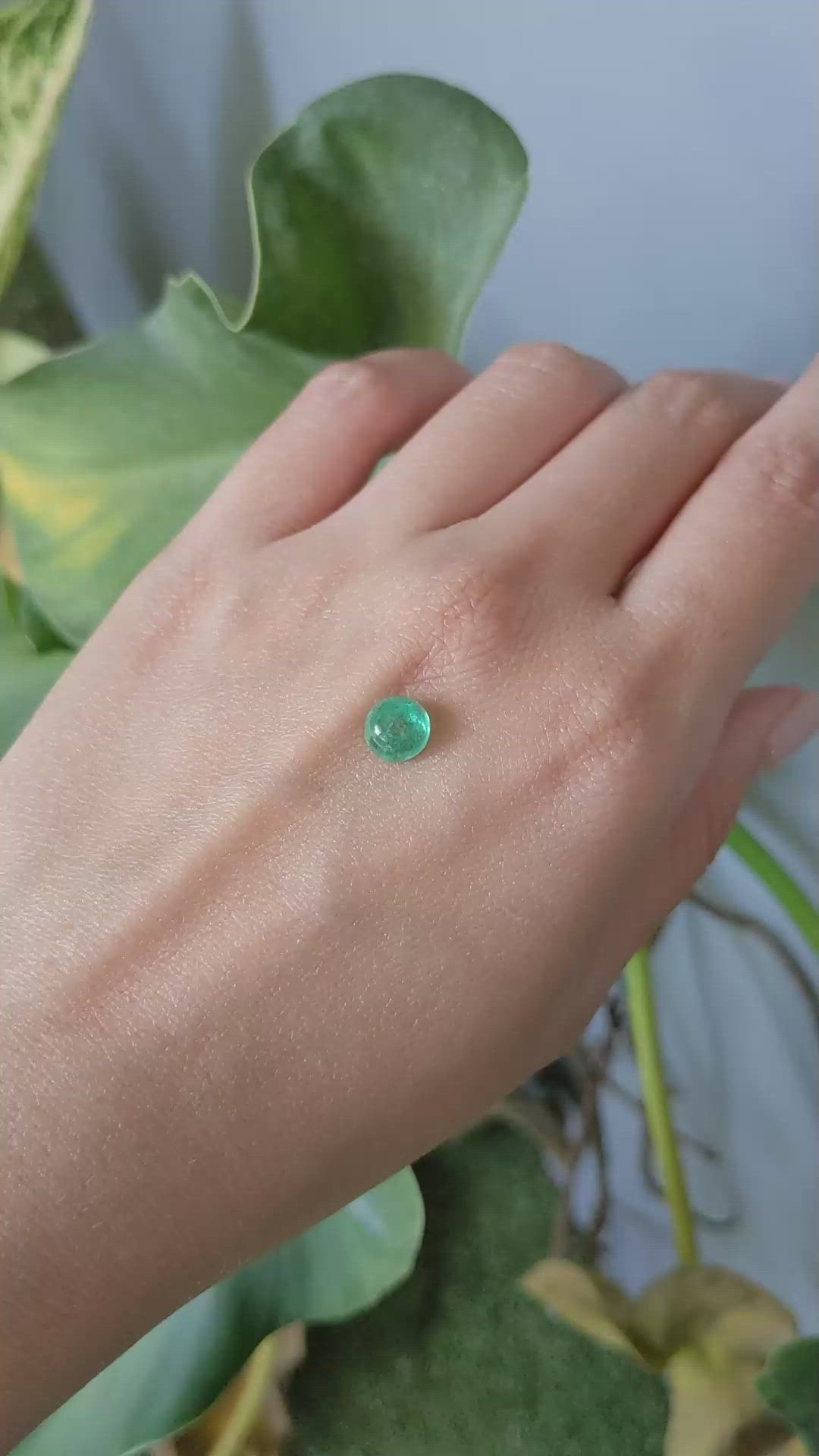 1.48 Ct. Cabochon Emerald from Zambia Size Video