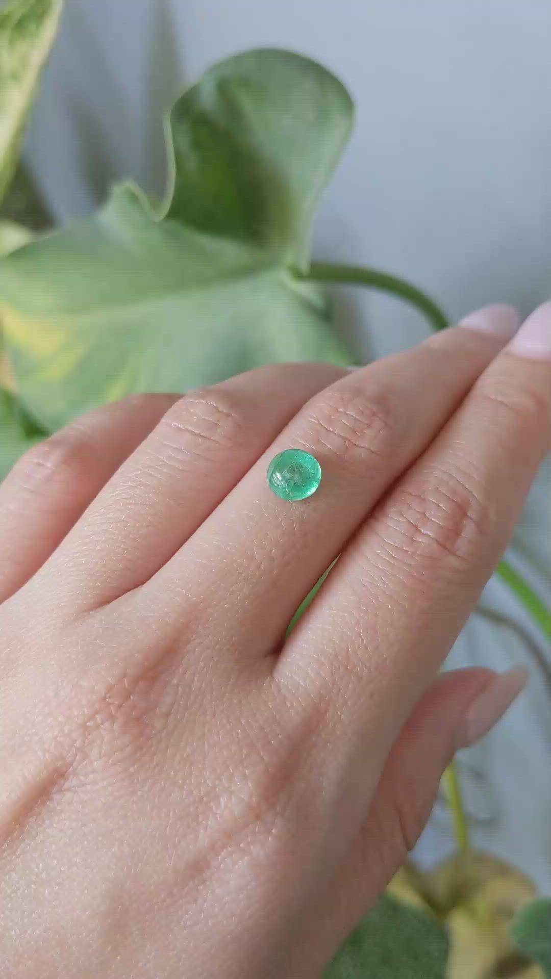 1.48 Ct. Cabochon Emerald from Zambia Size Video