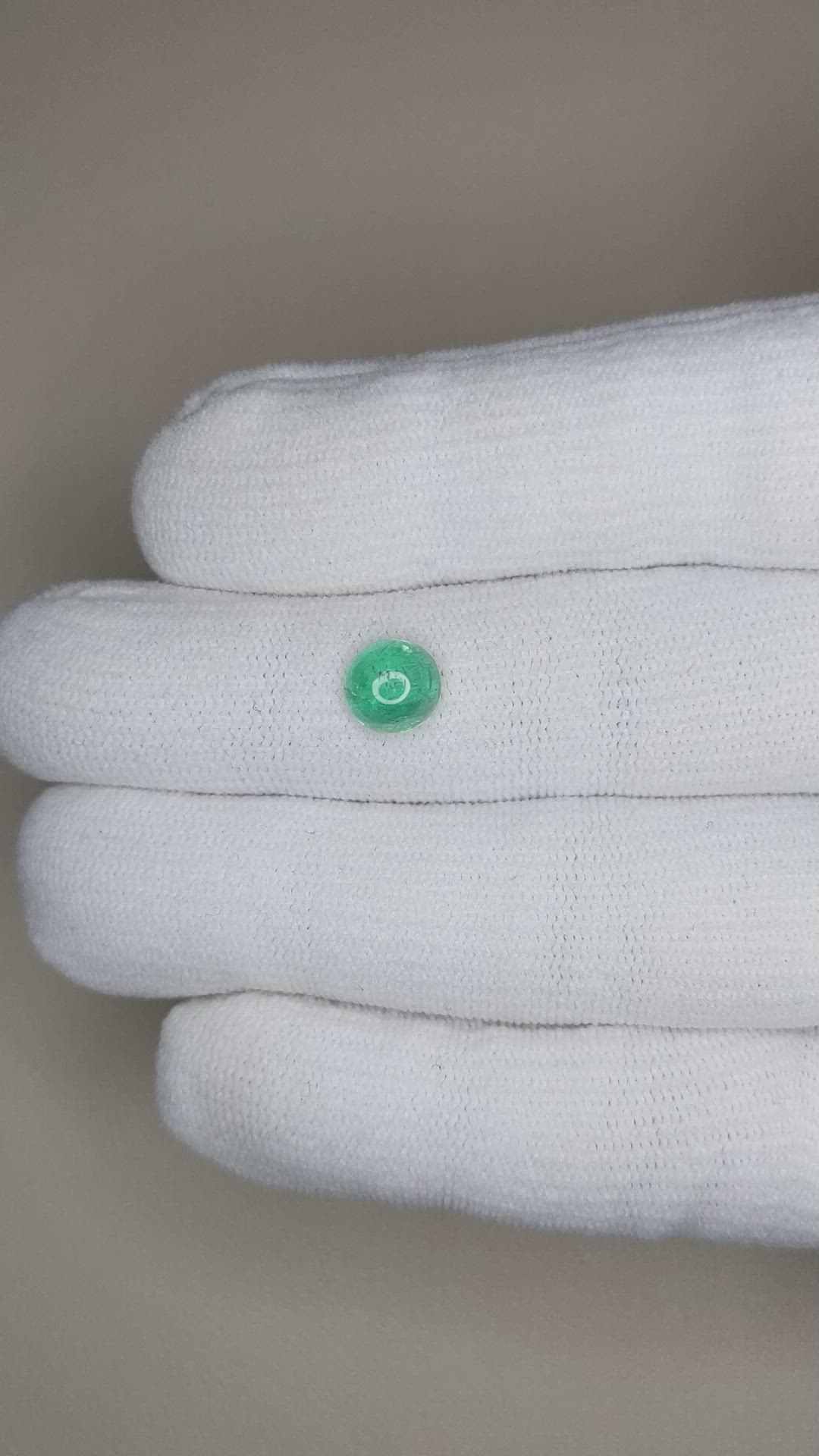 1.48 Ct. Cabochon Emerald from Zambia Size Video