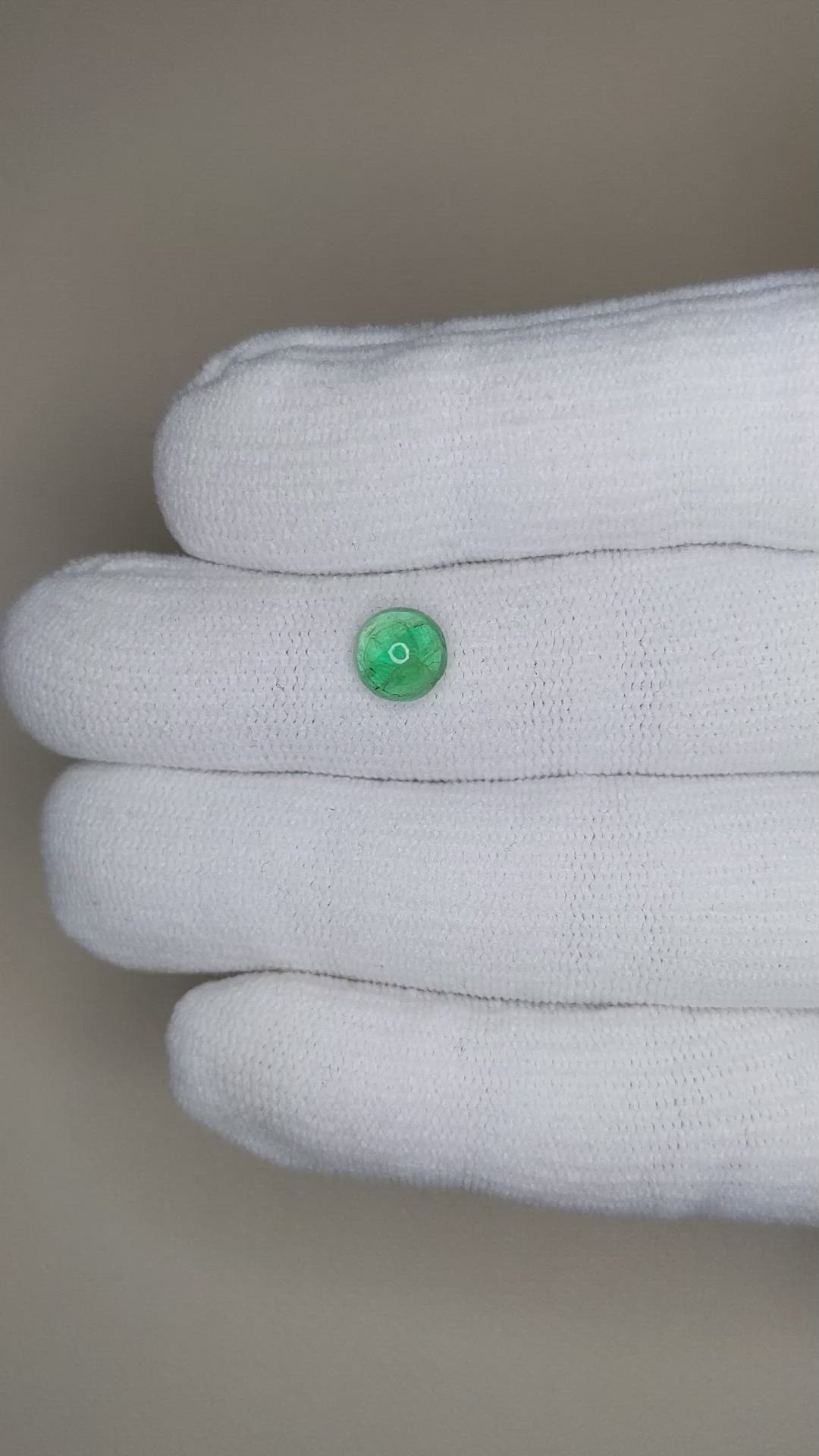 1.49 Ct. Cabochon Emerald from Zambia Size Video