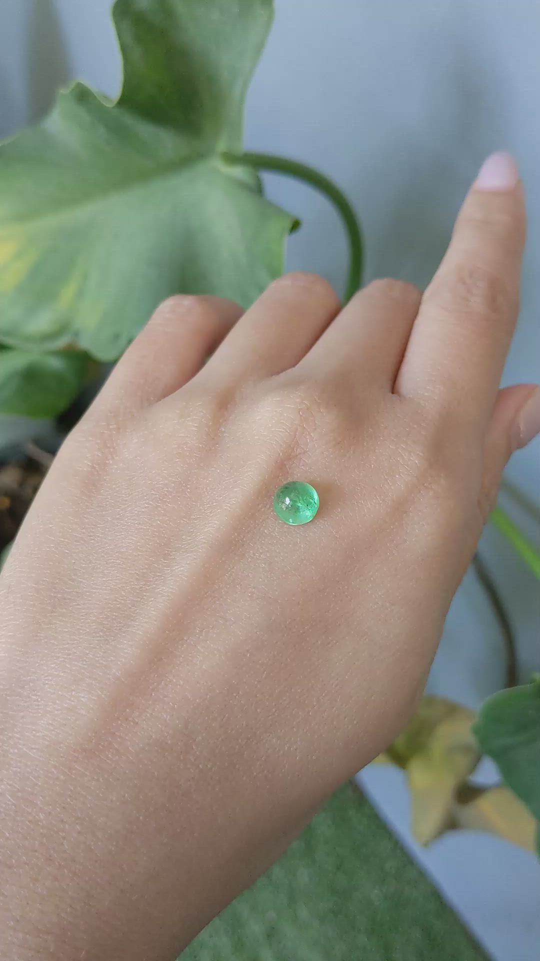 1.49 Ct. Cabochon Emerald from Zambia Size Video