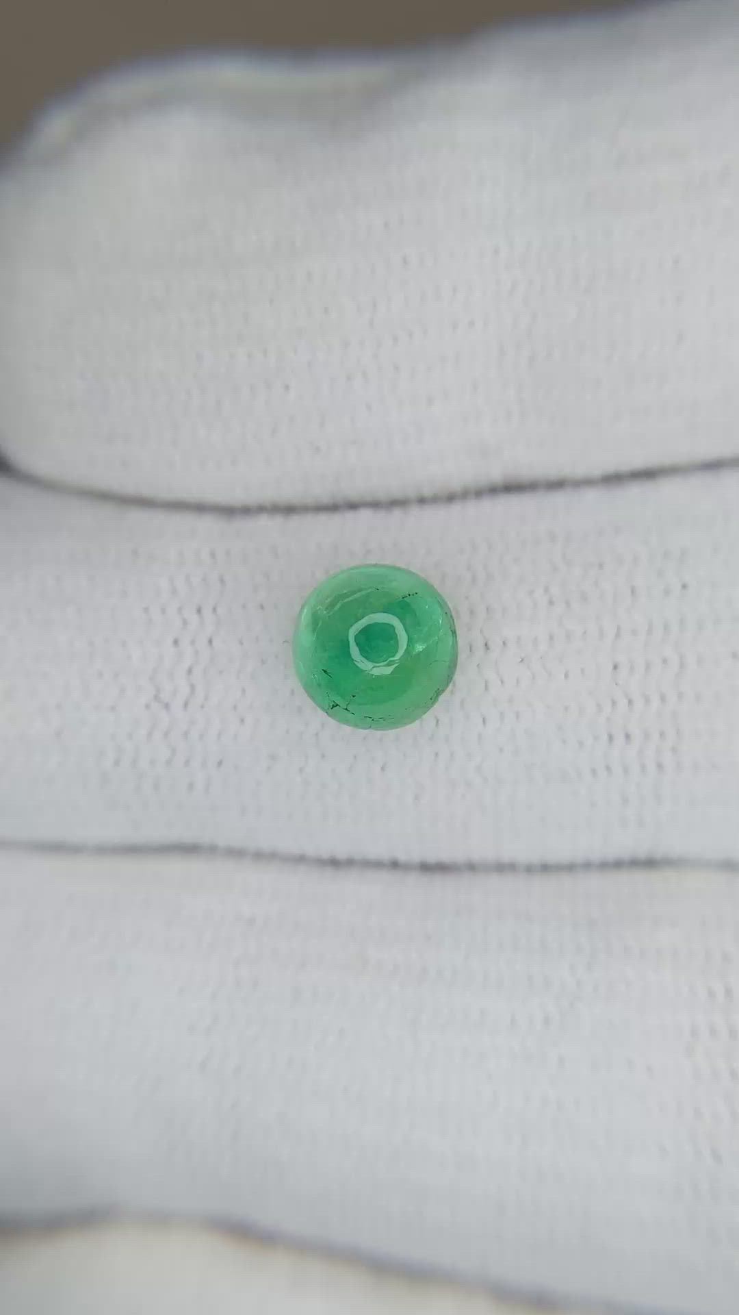1.49 Ct. Cabochon Emerald from Zambia Size Video