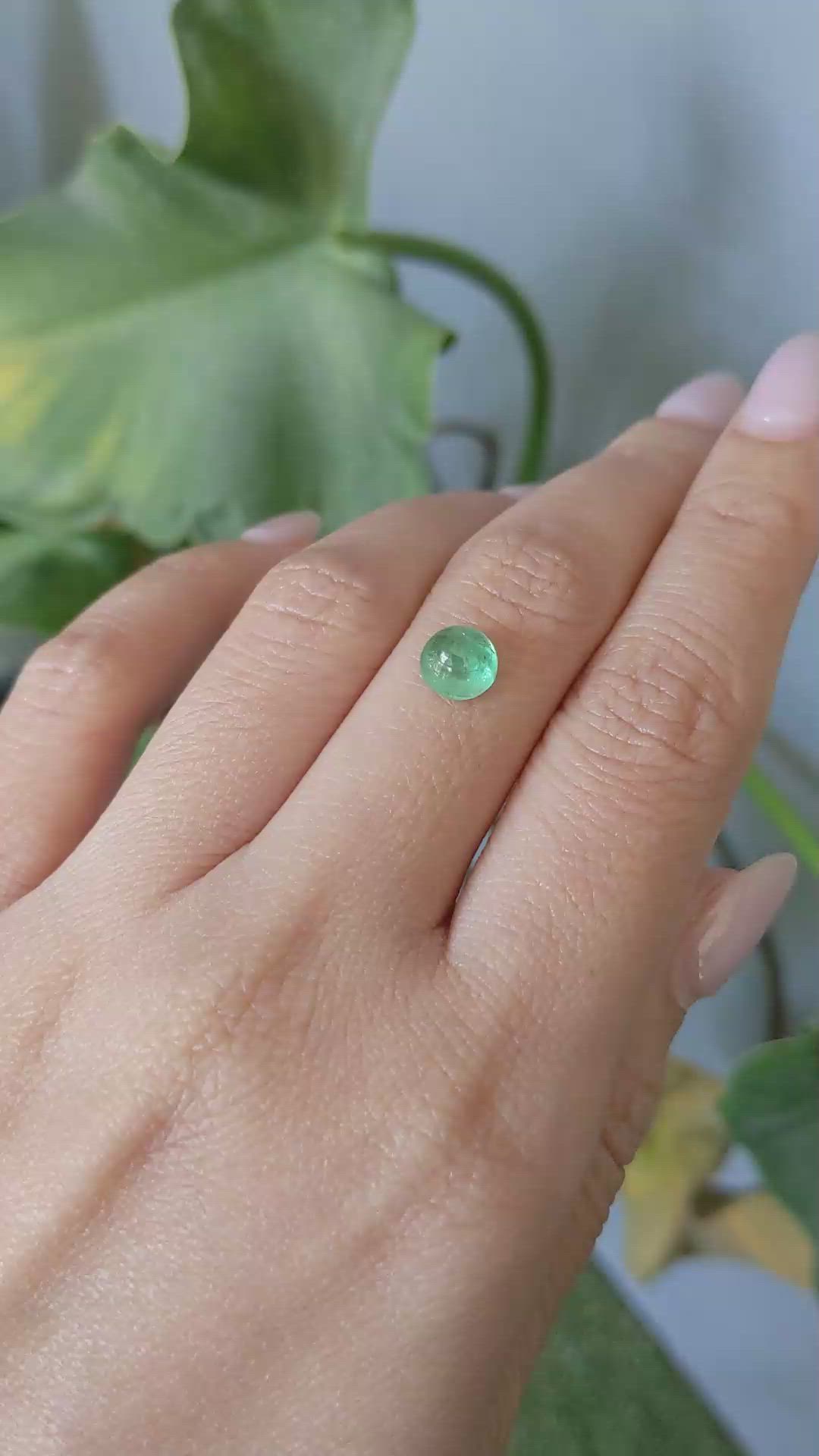 1.49 Ct. Cabochon Emerald from Zambia Size Video