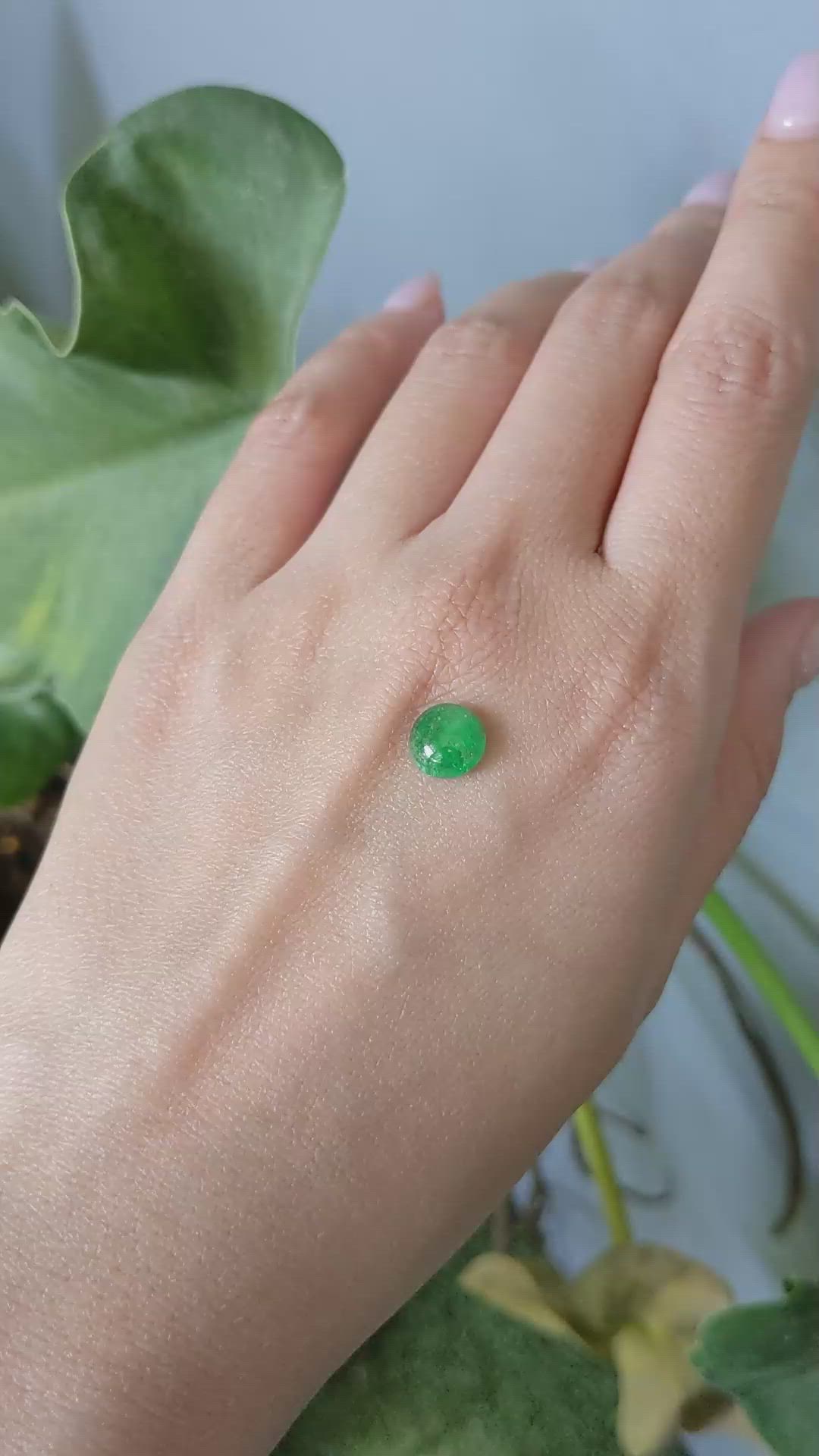 1.71 Ct. Cabochon Emerald from Zambia Size Video