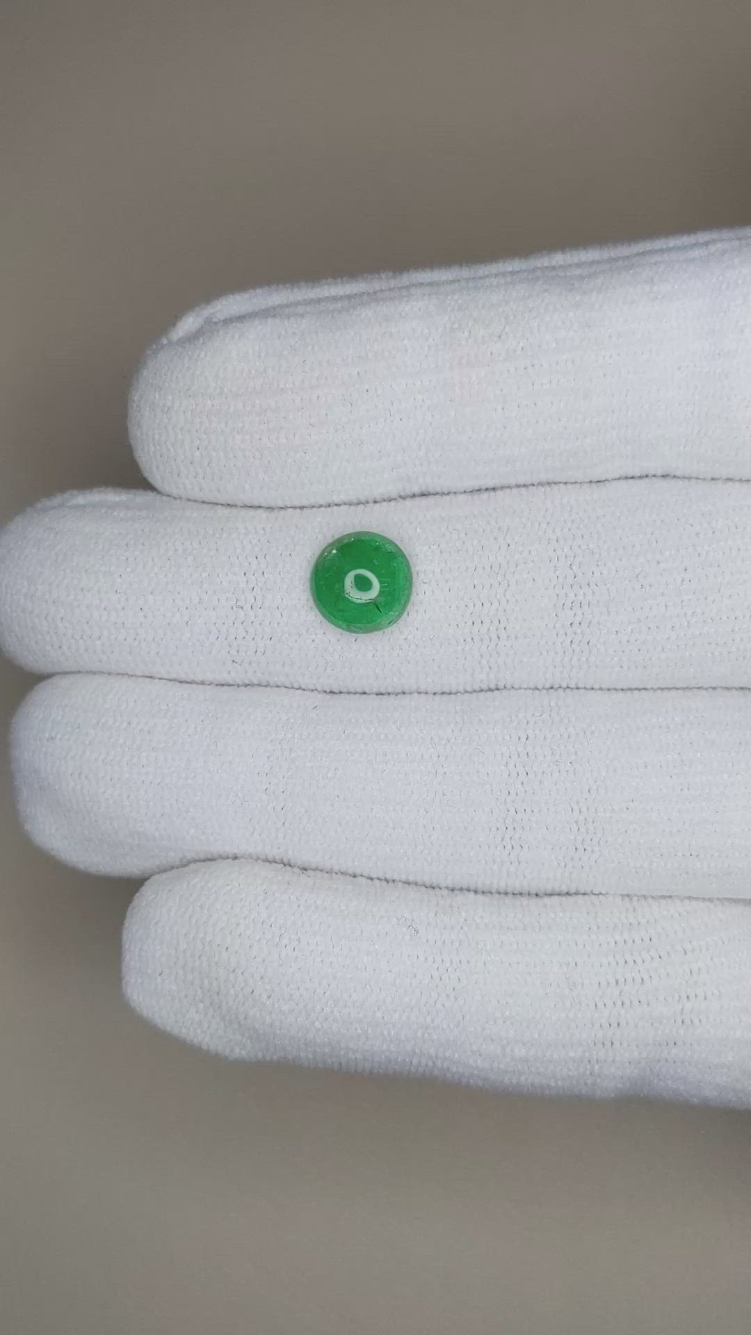 1.71 Ct. Cabochon Emerald from Zambia Size Video