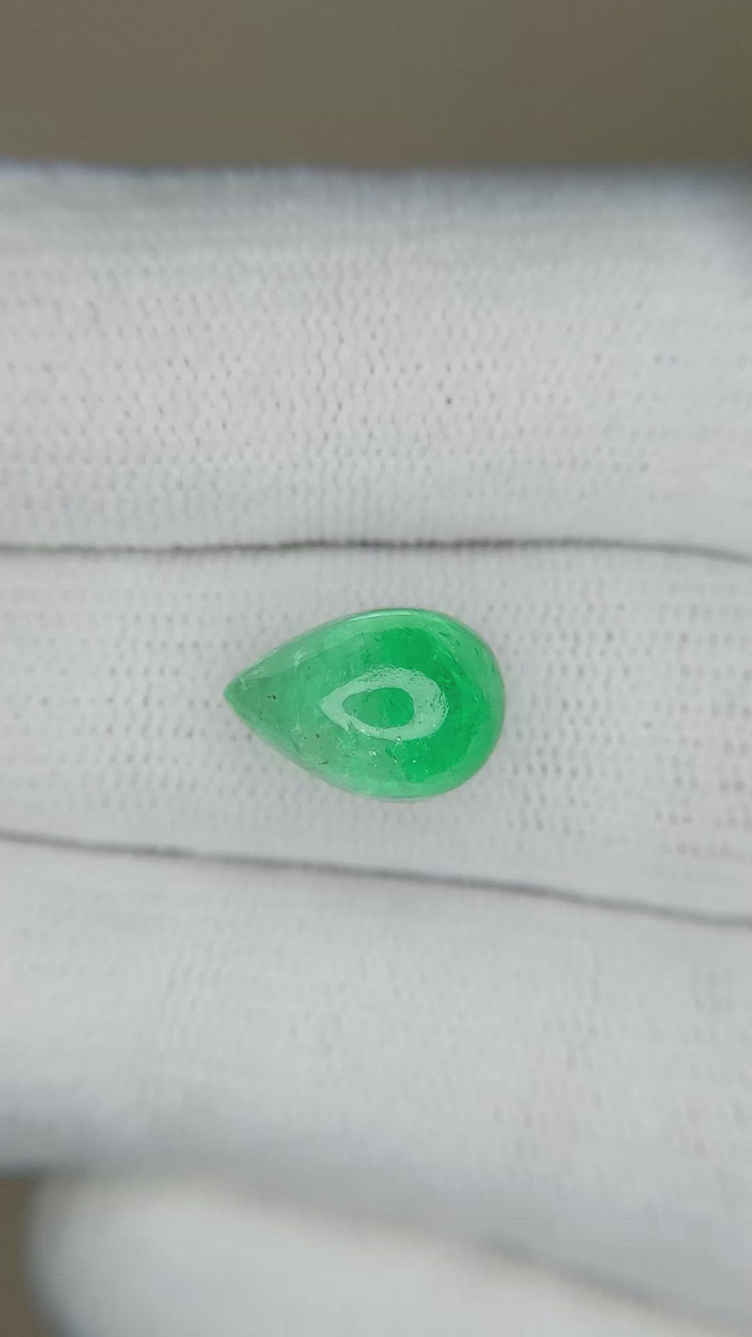 3.74 Ct. Cabochon Emerald from Zambia Size Video