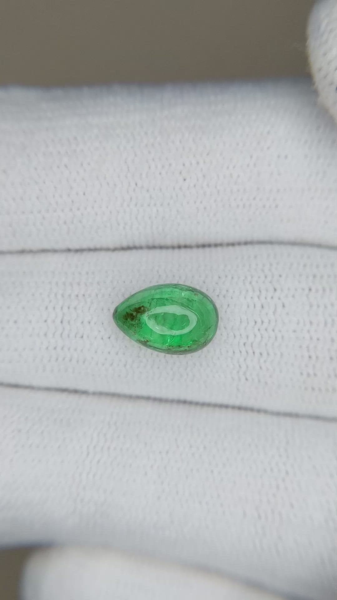 1.61 Ct. Cabochon Emerald from Zambia Size Video