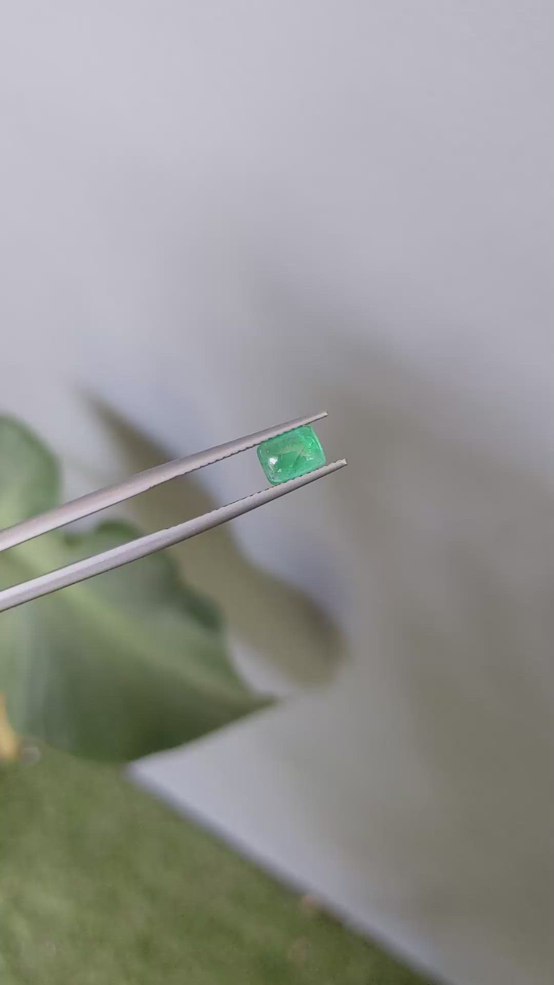 1.12 Ct. Cabochon Emerald from Zambia Size Video