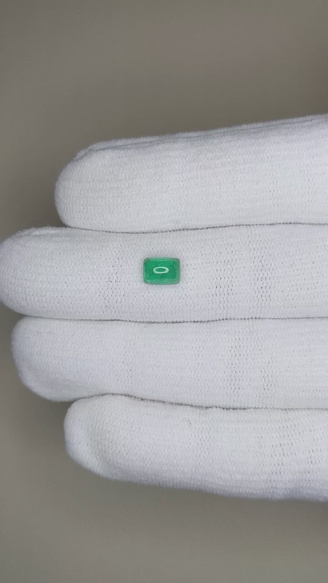 1.12 Ct. Cabochon Emerald from Zambia Size Video