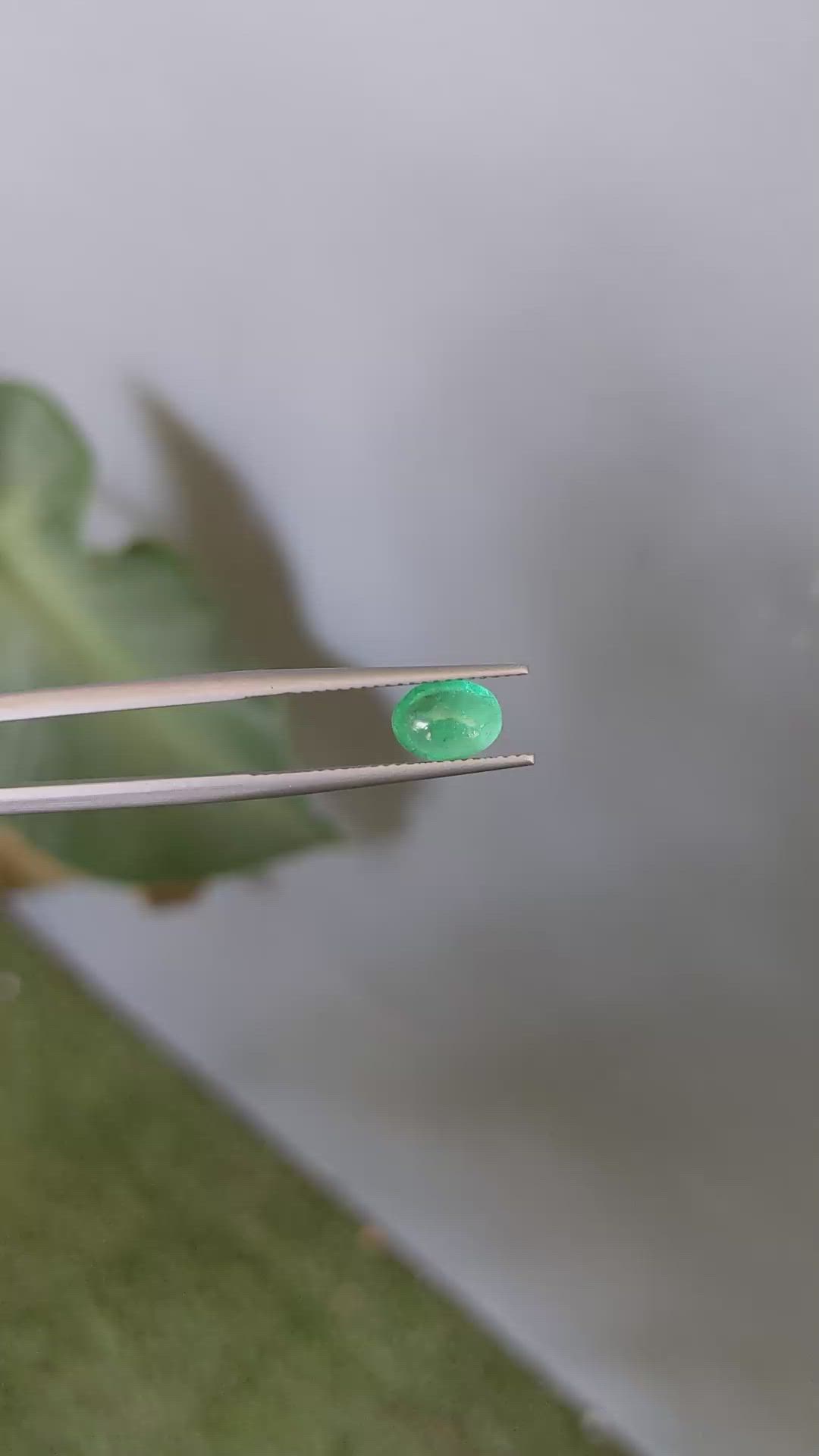 1.32 Ct. Cabochon Emerald from Zambia Size Video