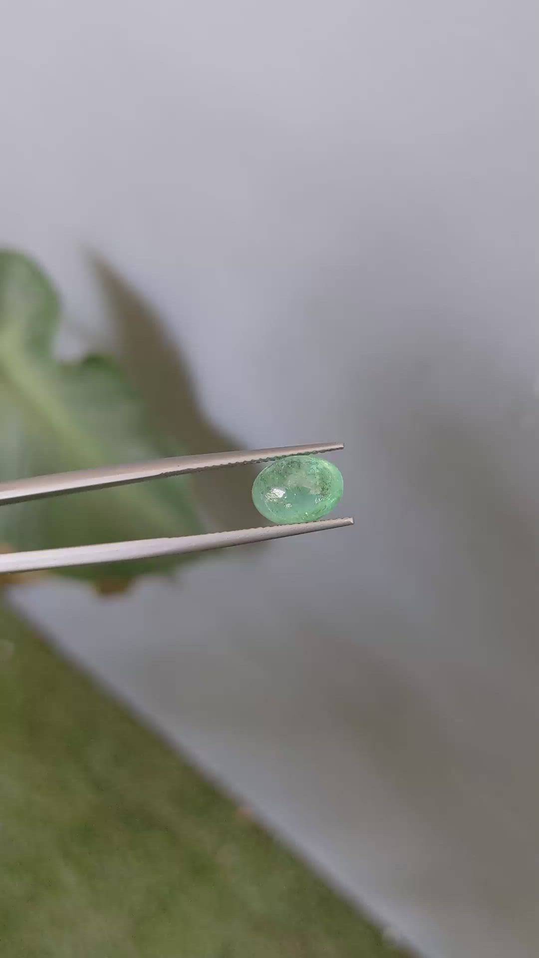 2.86 Ct. Cabochon Emerald from Zambia Size Video