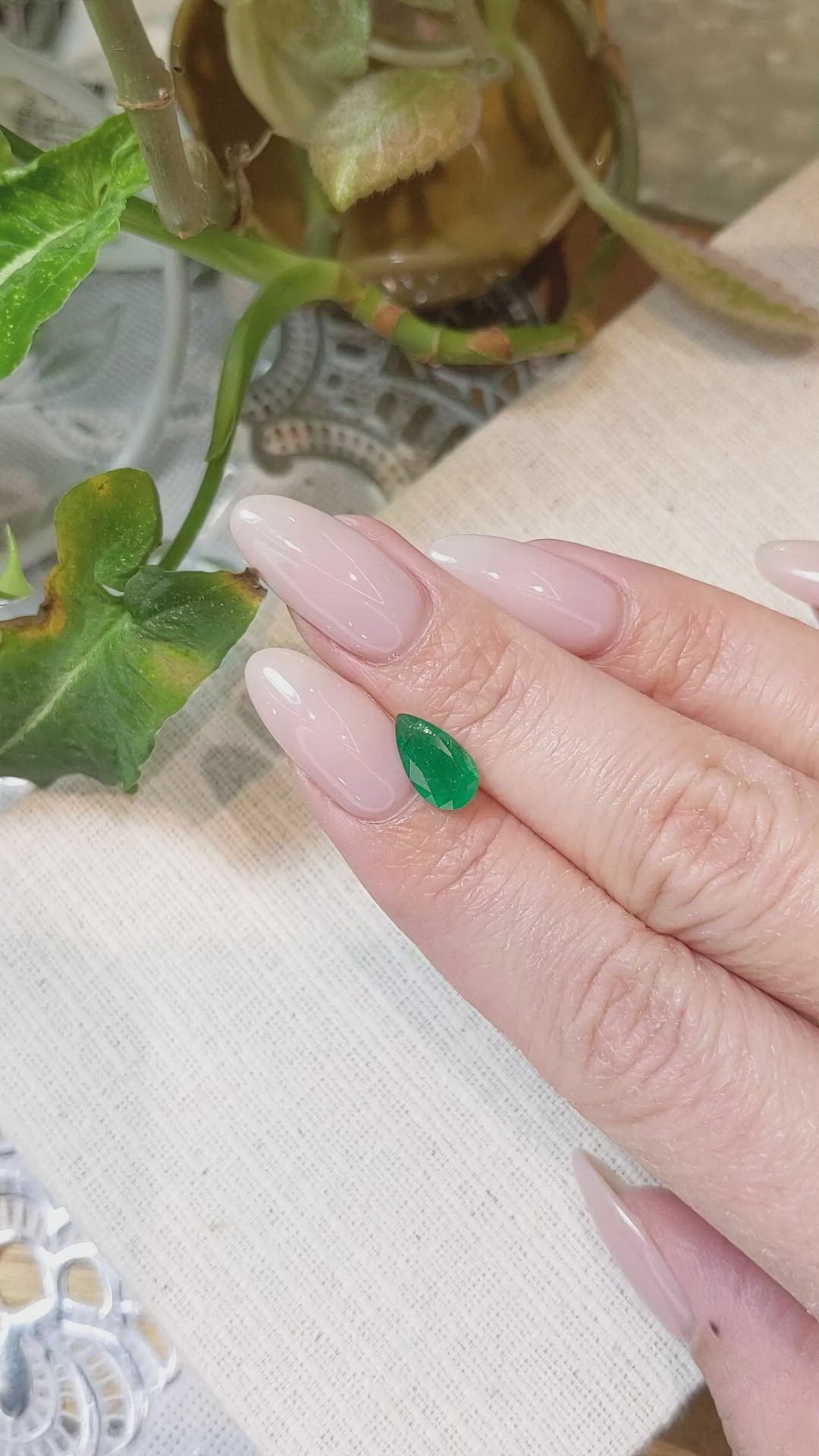 1.35 Ct. Emerald from Zambia Size Video
