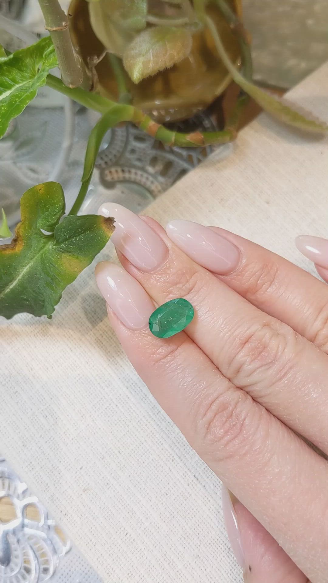 3.34 Ct. Emerald from Zambia Size Video