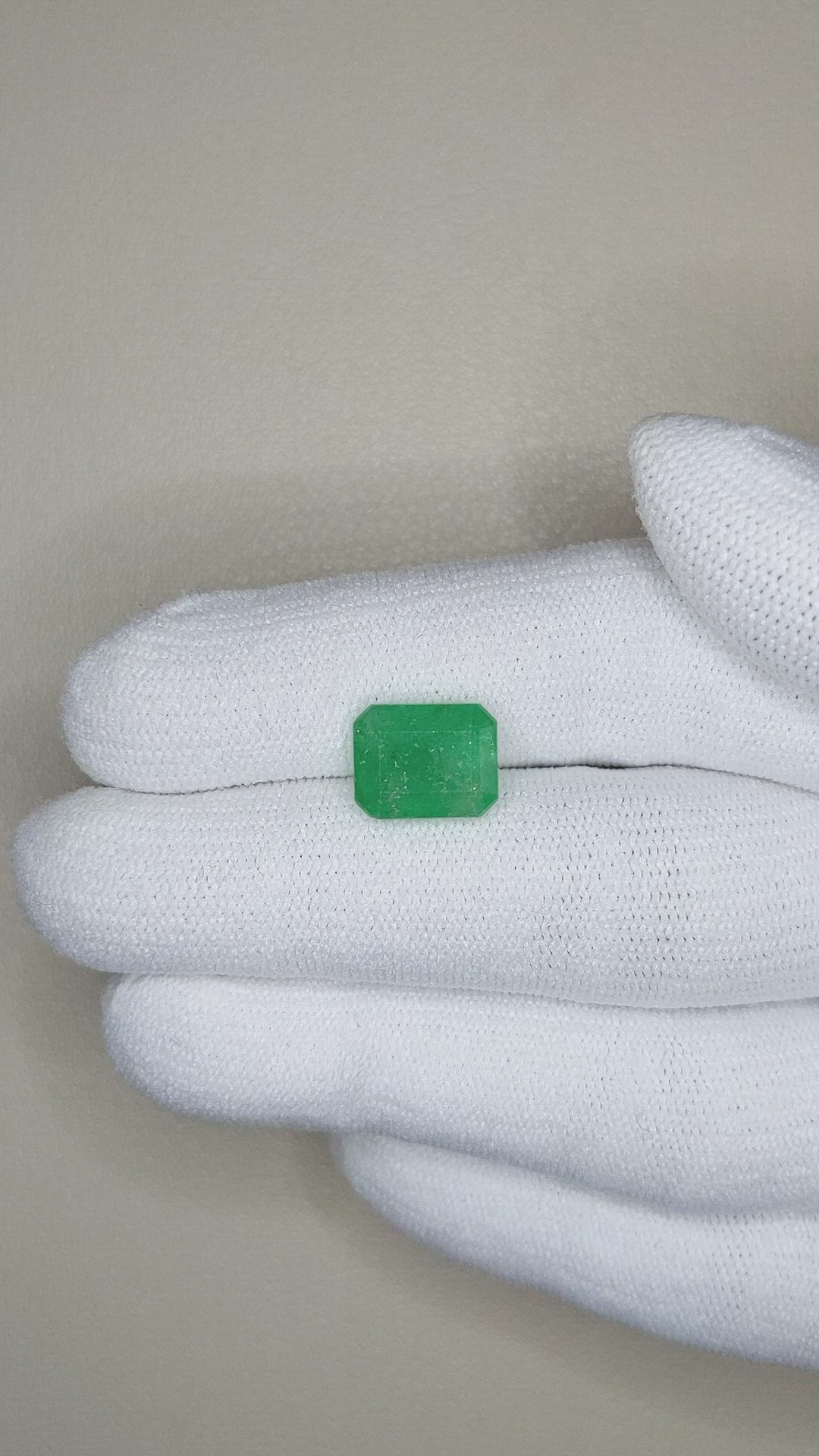 3.50 Ct. Emerald from Zambia Size Video