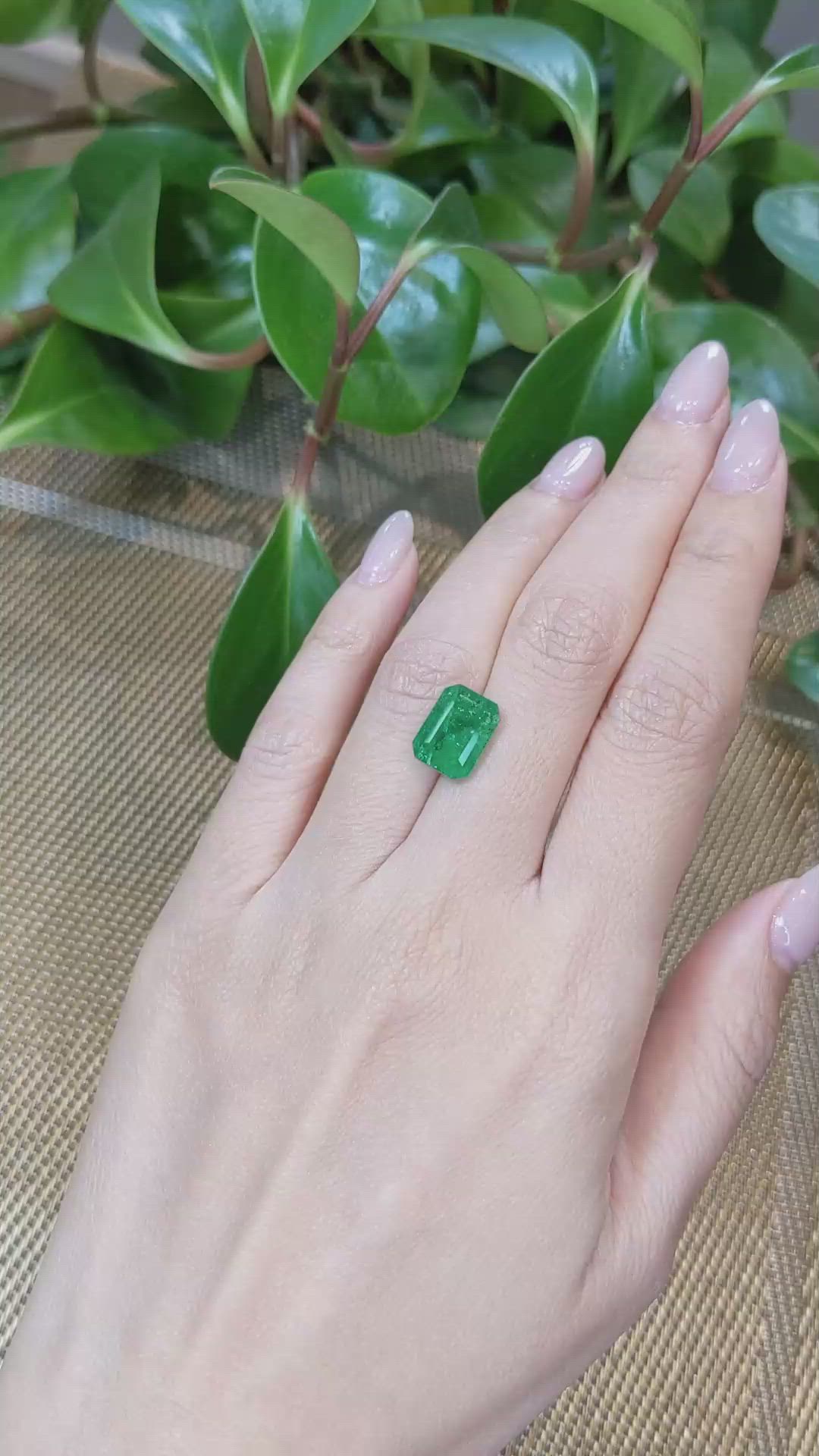 4.02 Ct. Emerald from Zambia Size Video