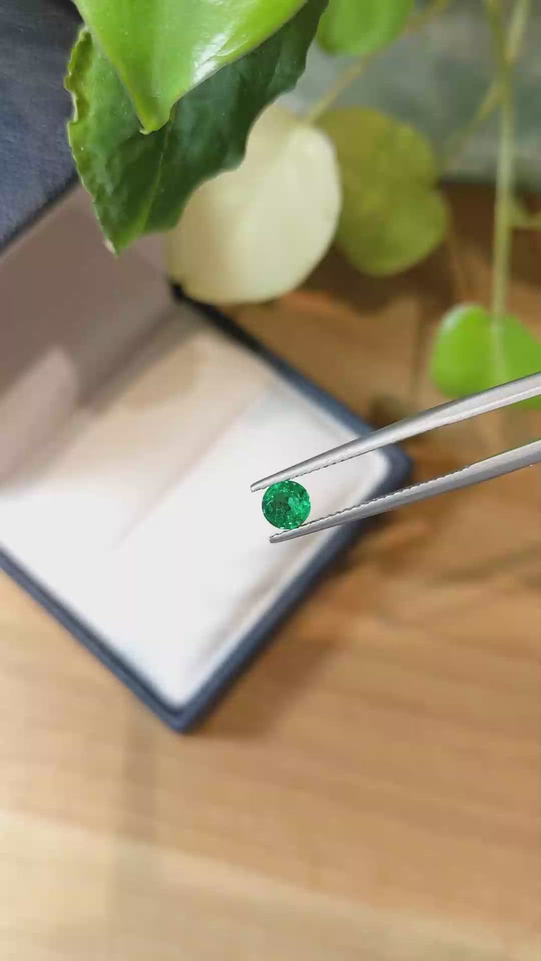 0.41 Ct. Emerald from Zambia Size Video