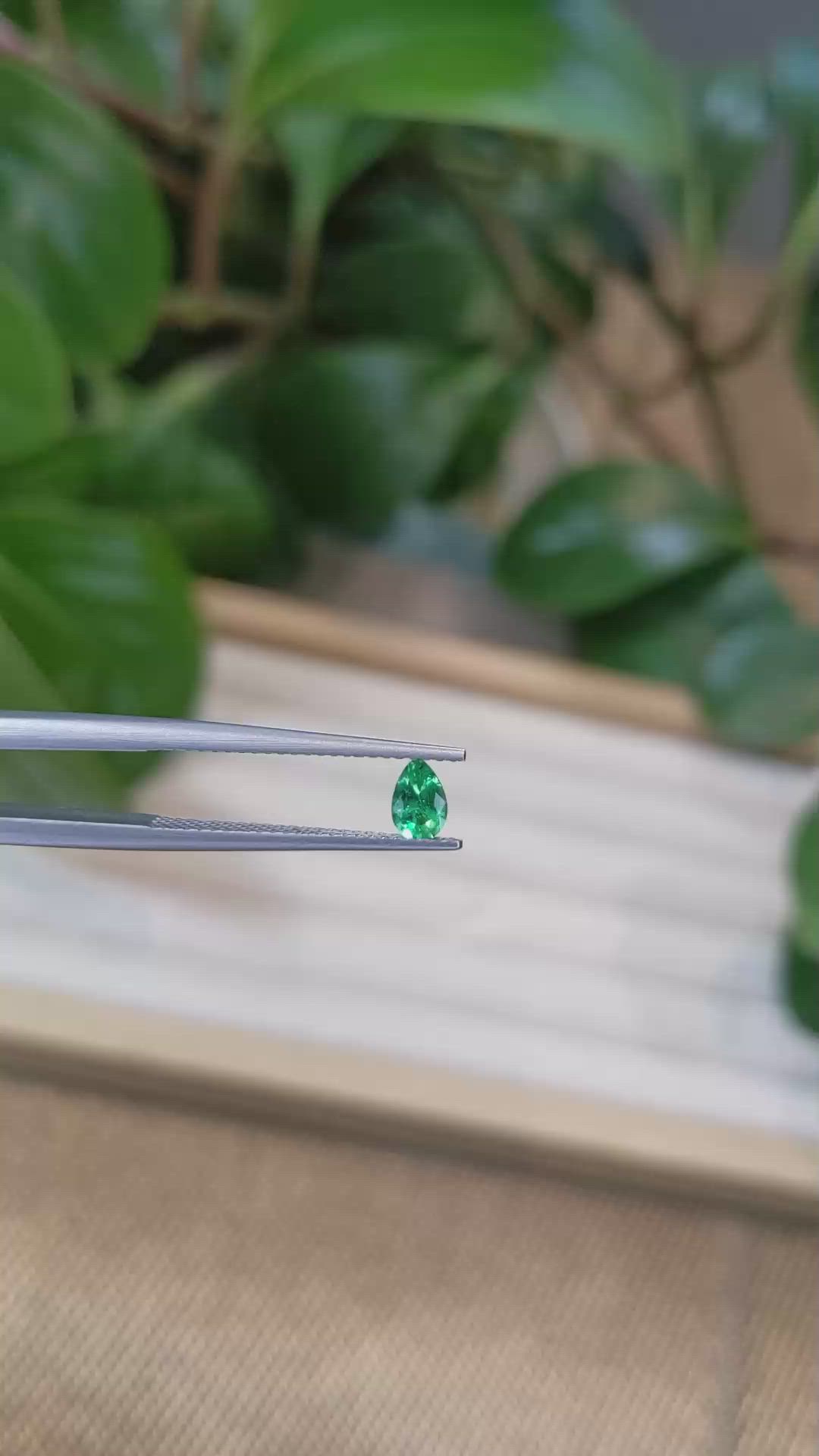 0.25 Ct. Emerald from Zambia Size Video