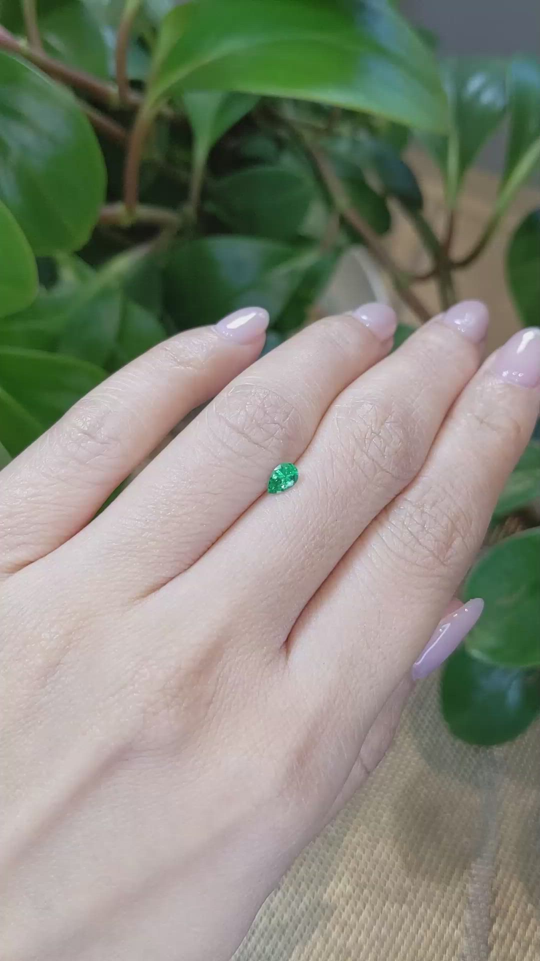 0.25 Ct. Emerald from Zambia Size Video