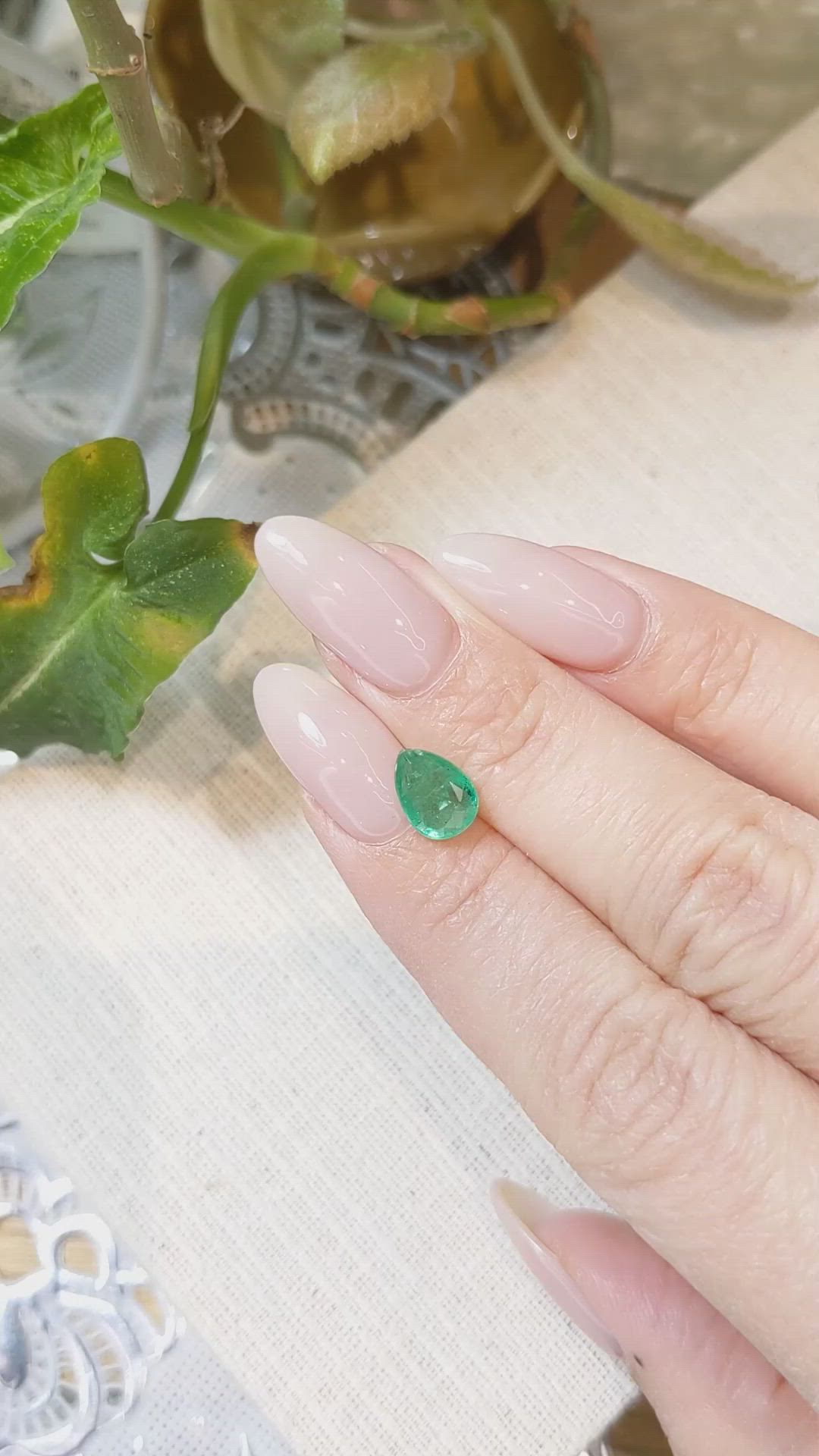 1.61 Ct. Emerald from Zambia Size Video