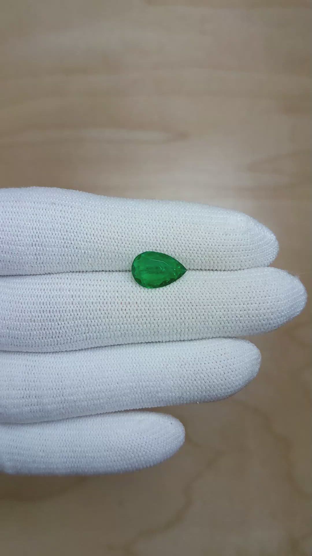 1.37 Ct. Emerald from Colombia Size Video