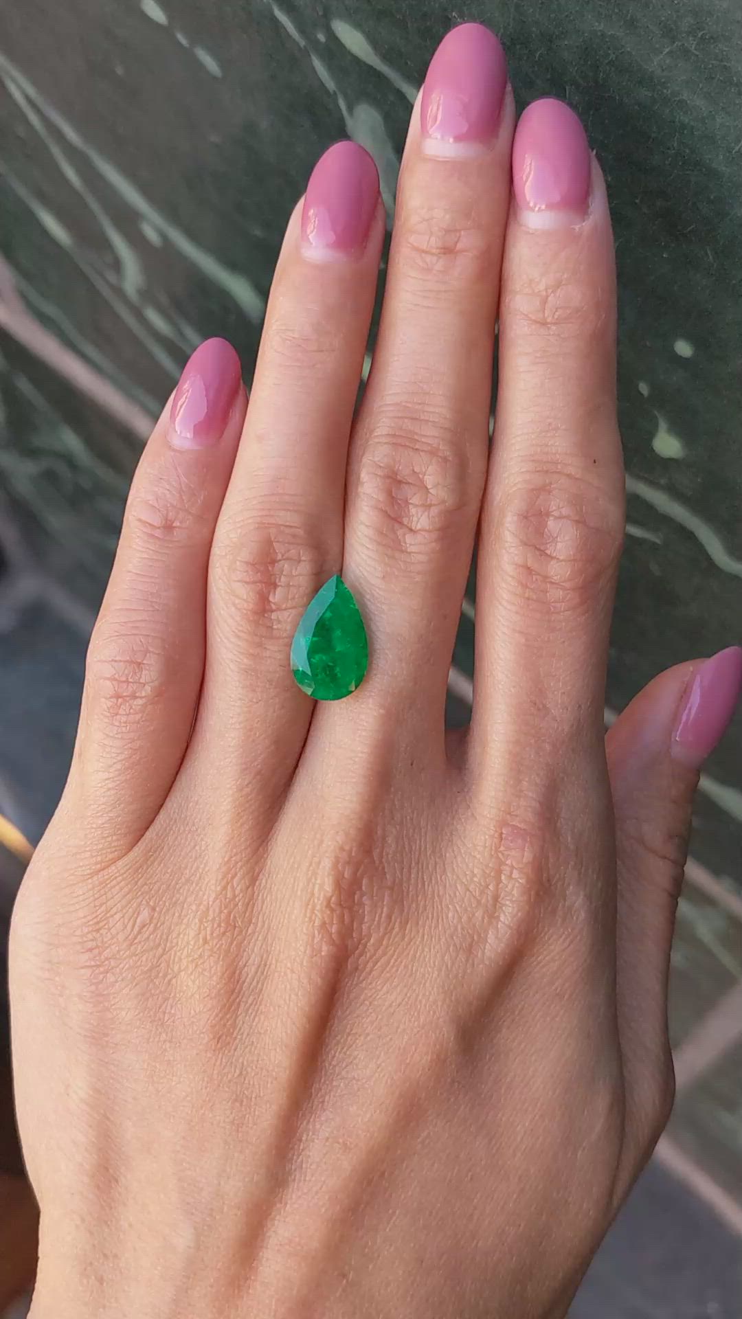 3.78 Ct. Emerald from Colombia Size Video