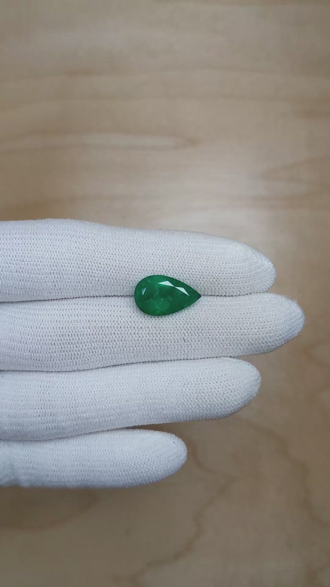 3.78 Ct. Emerald from Colombia Size Video