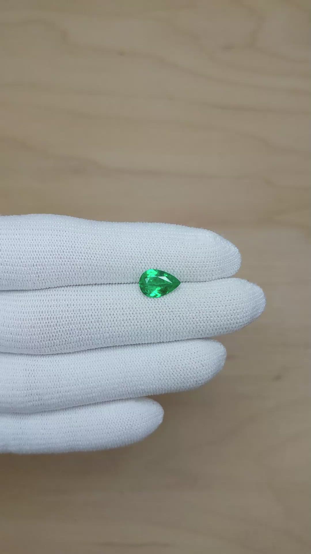 1.26 Ct. Emerald from Colombia Size Video