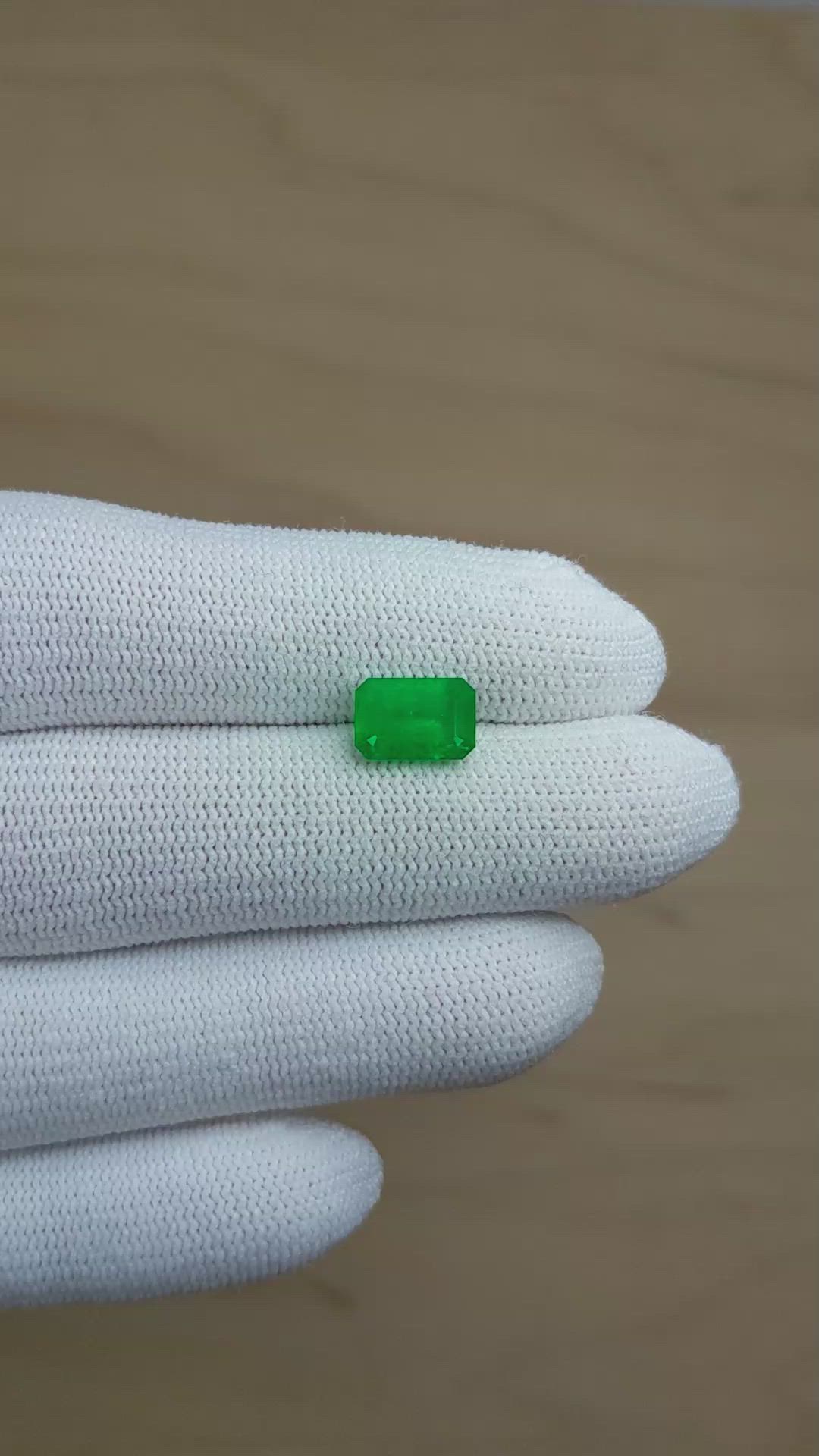 1.60 Ct. Emerald from Colombia Size Video