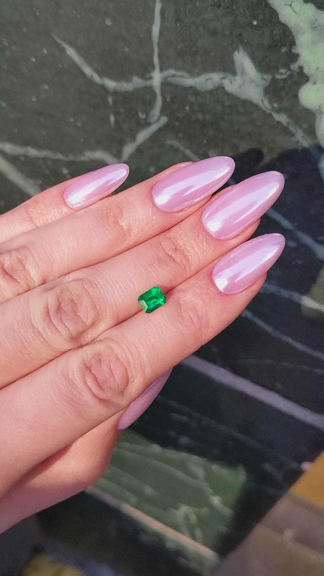 0.79 Ct. Emerald from Colombia Size Video