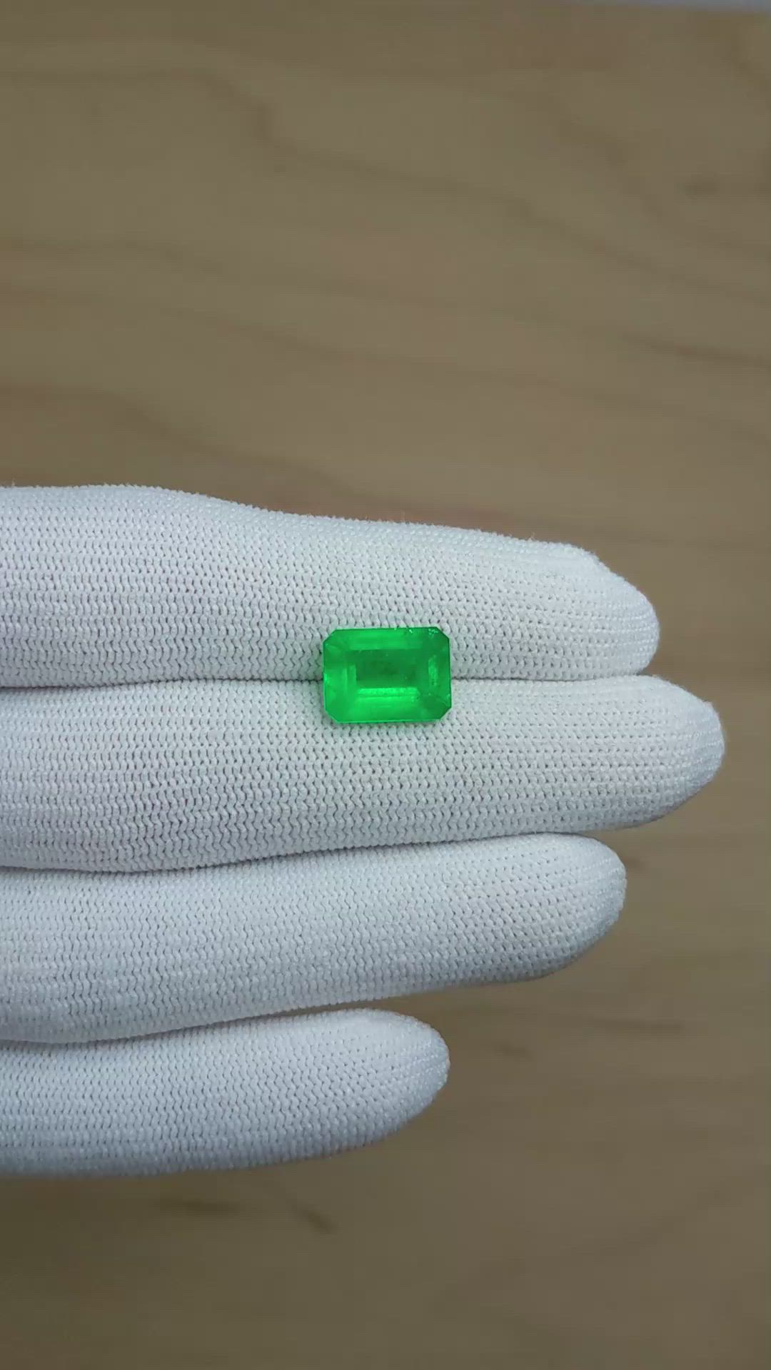 3.43 Ct. Emerald from Colombia Size Video