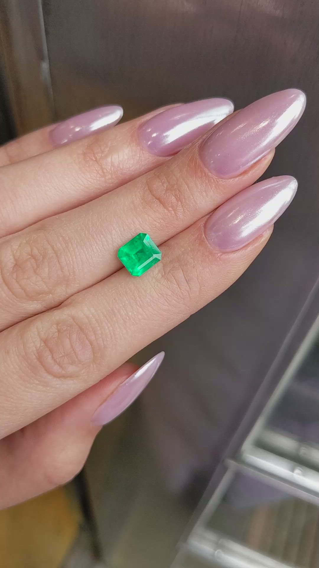 1.56 Ct. Emerald from Colombia Size Video