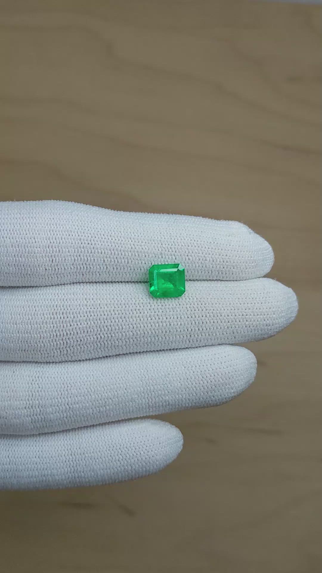 1.56 Ct. Emerald from Colombia Size Video