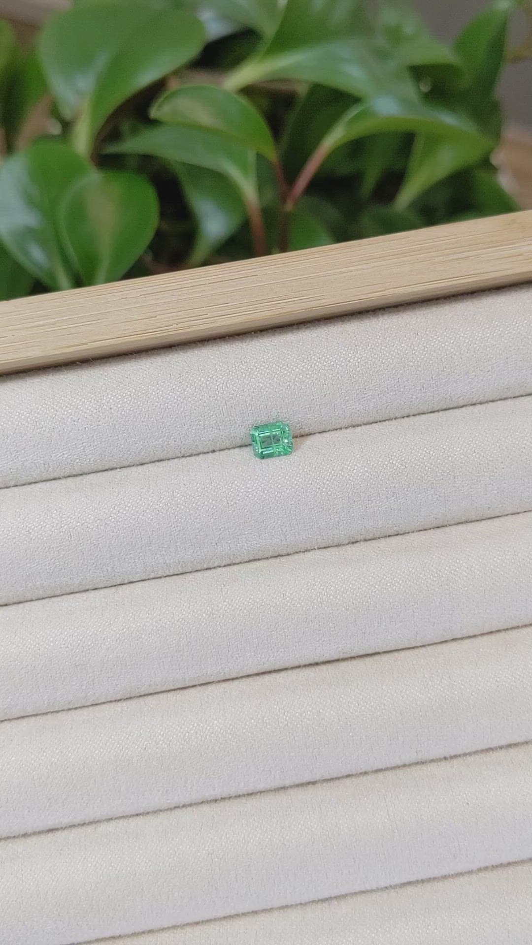 0.53 Ct. Emerald from Colombia Size Video