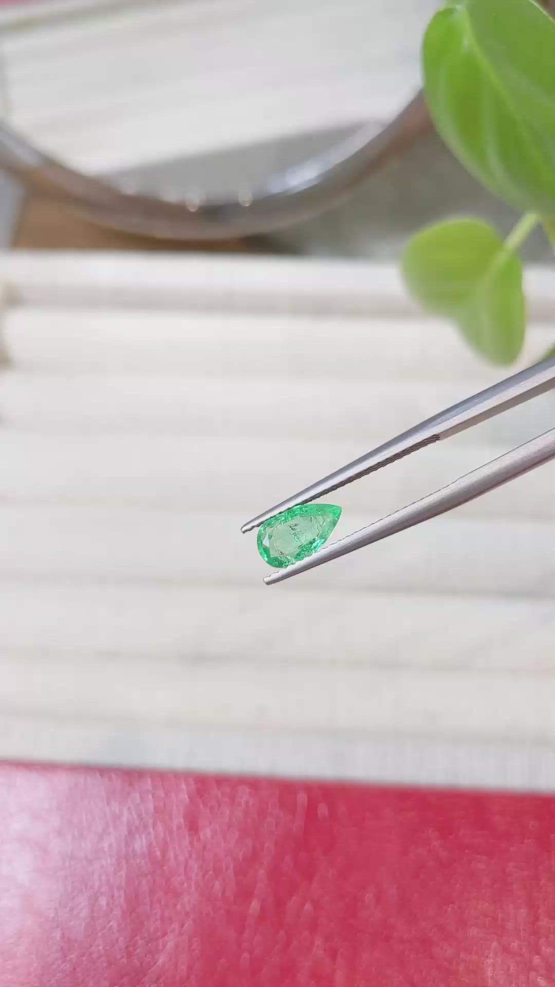 0.87 Ct. Emerald from Zambia Size Video