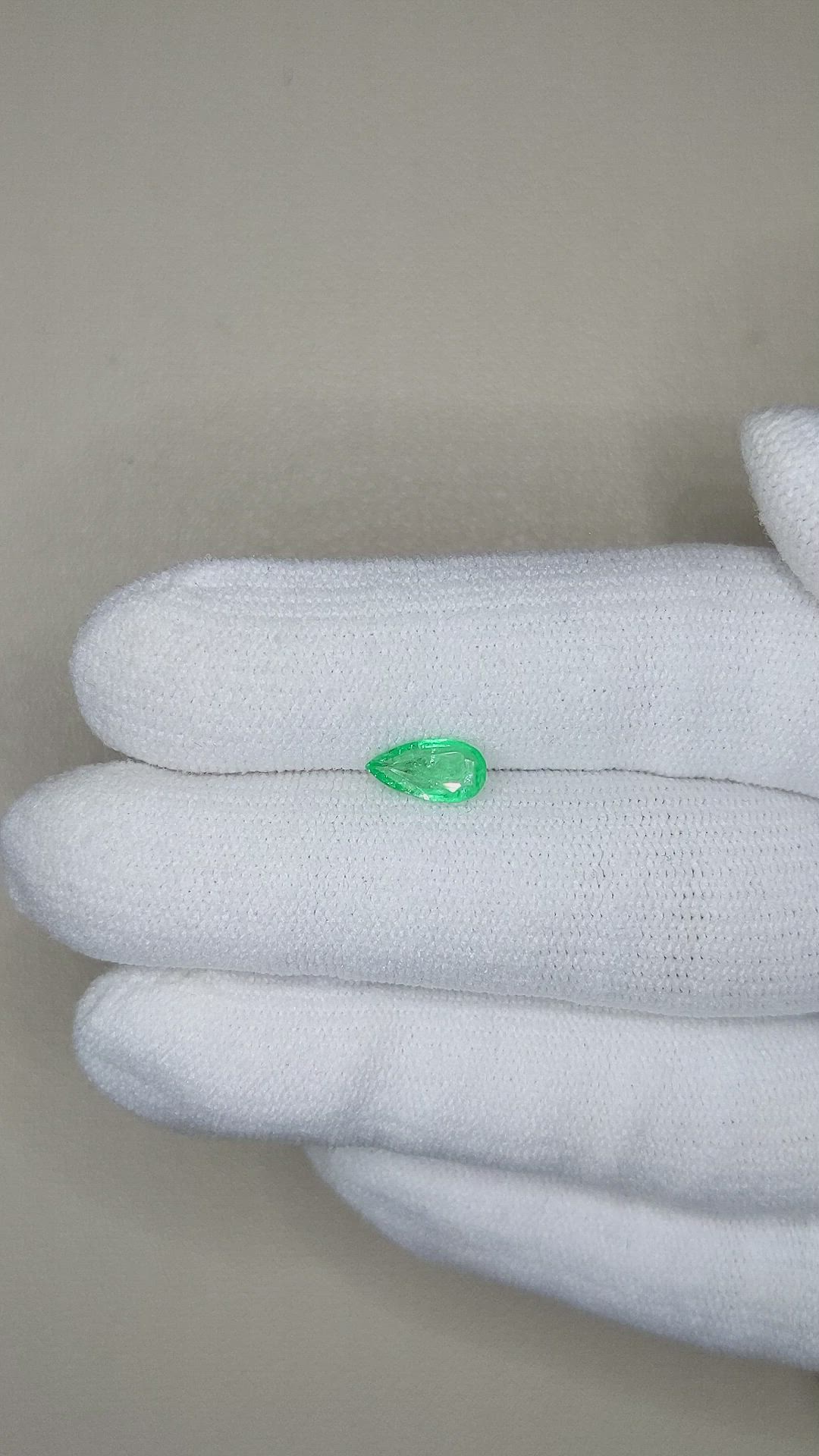 0.60 Ct. Emerald from Zambia Size Video