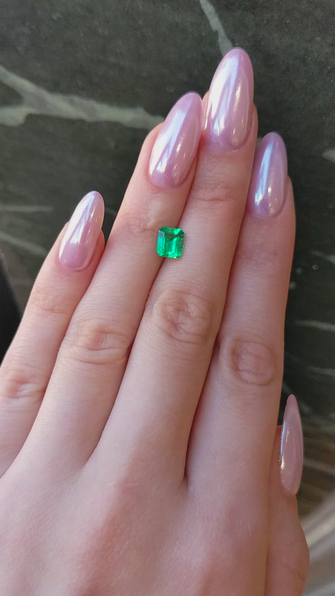 1.21 Ct. Emerald from Colombia Size Video