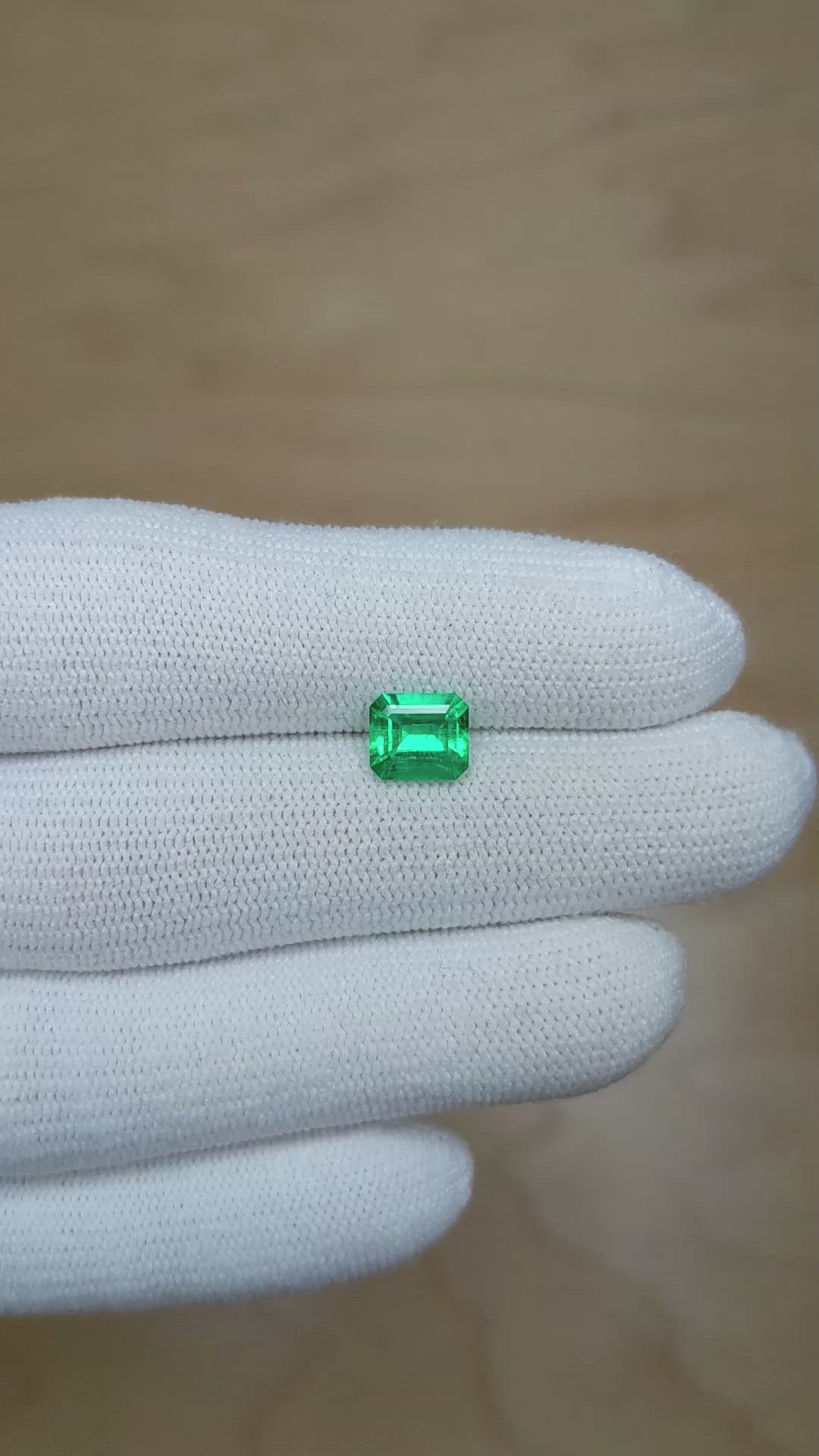 1.21 Ct. Emerald from Colombia Size Video
